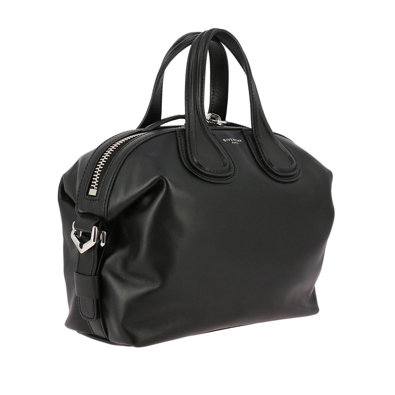 Givenchy Outlet: Borsa Nightingale in vera pelle liscia con tracolla logata  - Nero | Borsa Mini Givenchy BB05096597 GIGLIO.COM
