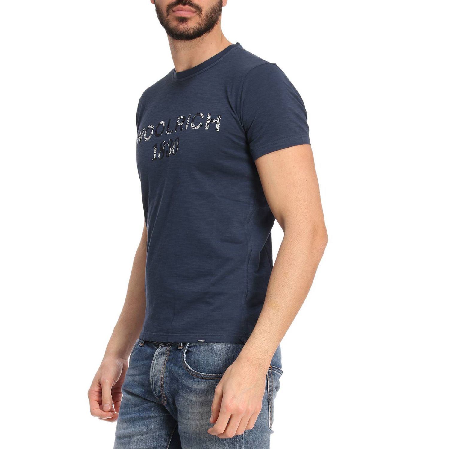 Woolrich Outlet: T-shirt men - Blue | T-Shirt Woolrich WDTEE1134 GIGLIO.COM