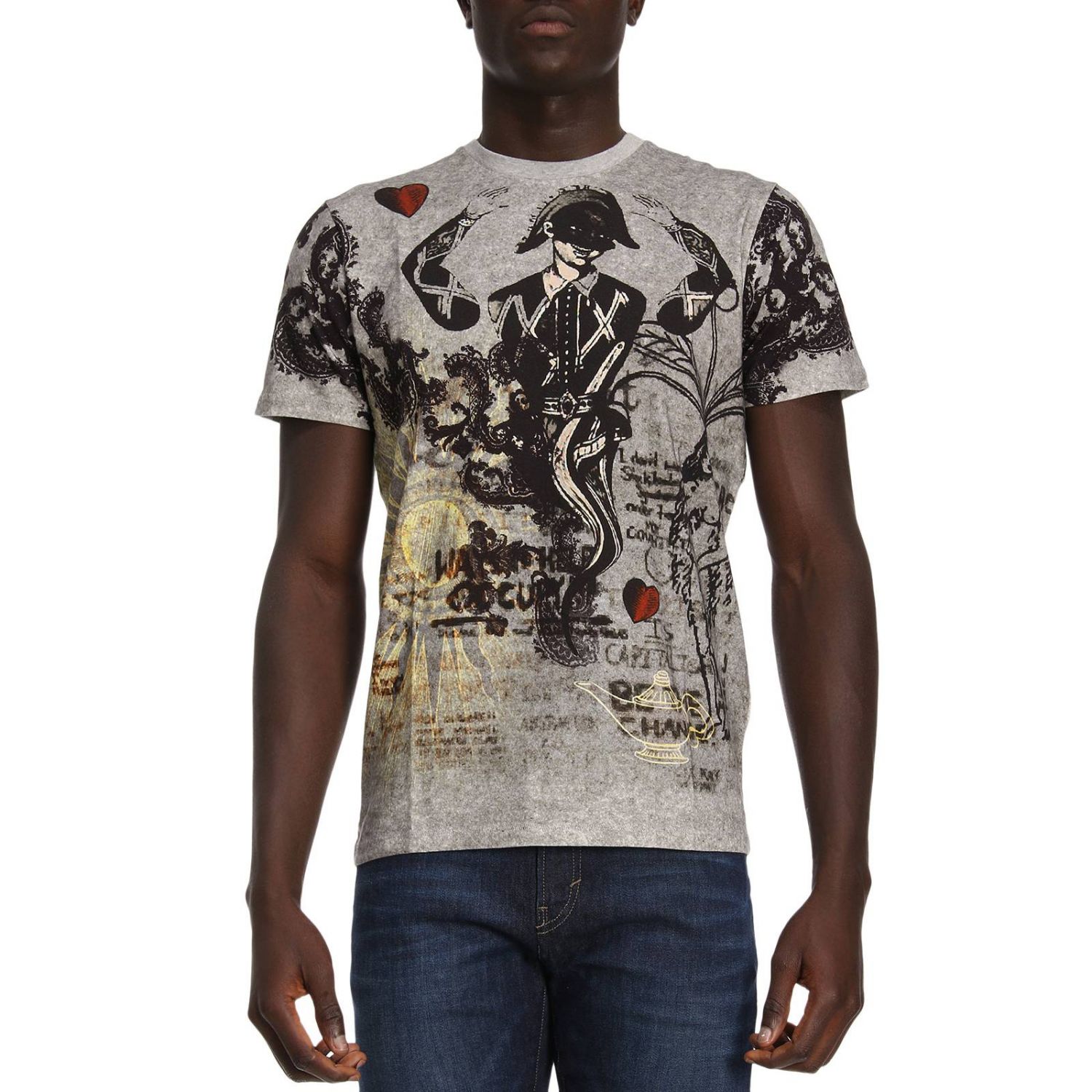 Etro Outlet: T-shirt men | T-Shirt Etro Men Grey | T-Shirt Etro 1Y020 ...