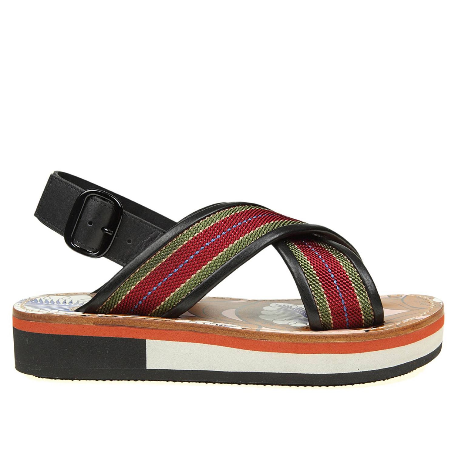 women's bainy logo flat sandals