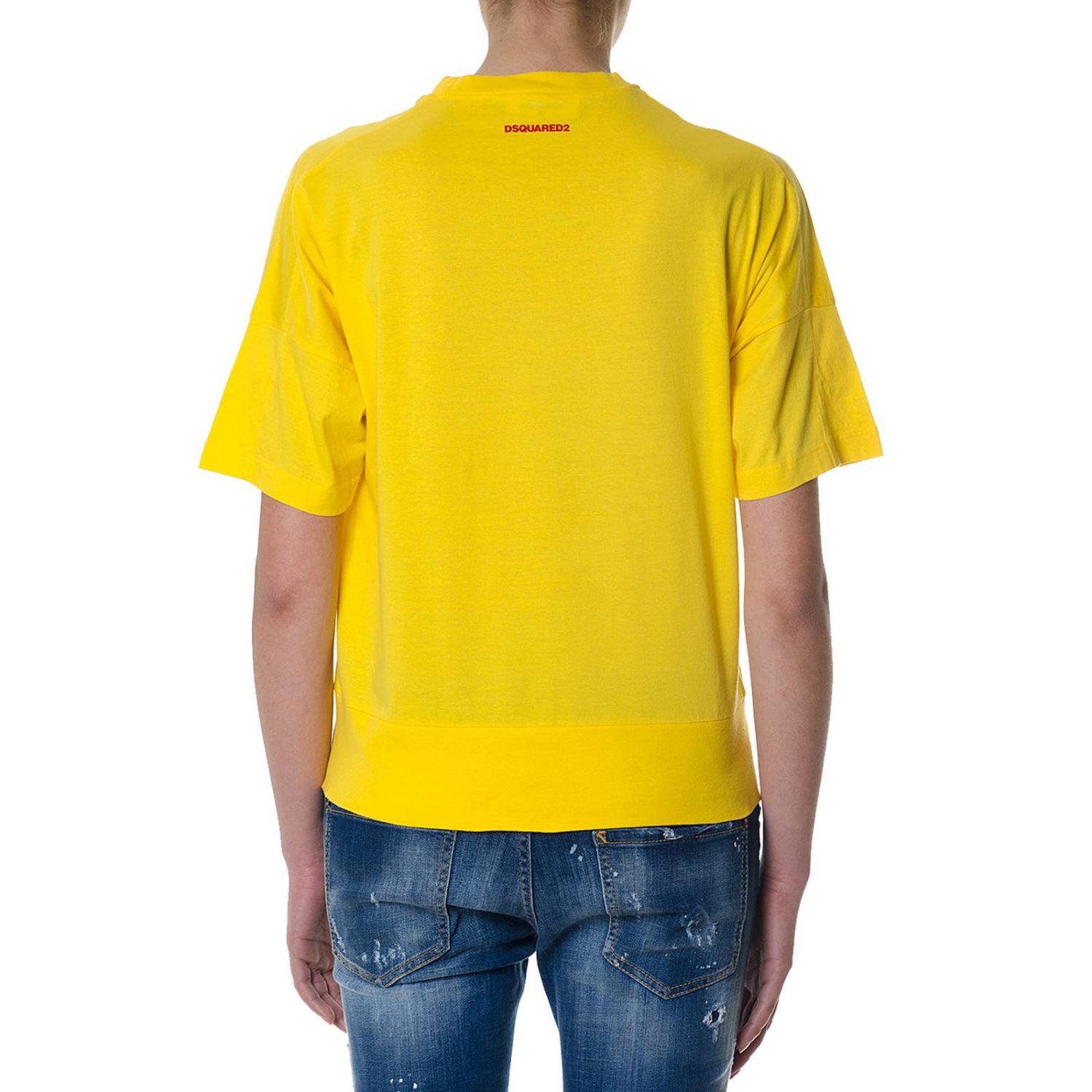 Dsquared2 Outlet: T-shirt women - Yellow | T-Shirt Dsquared2 S75GC0920 ...