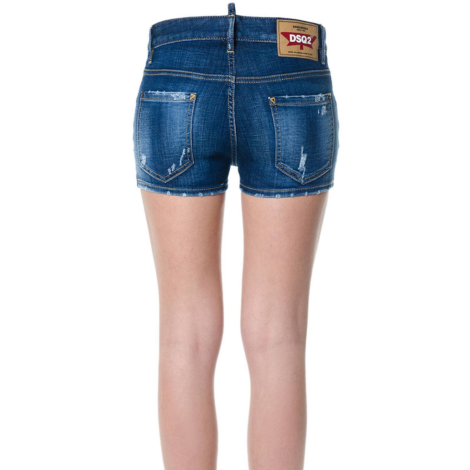 Dsquared2 Outlet: Shorts stretch used a 5 tasche - Blue | Pantaloncino  Dsquared2 S72MU0254 S30342 GIGLIO.COM
