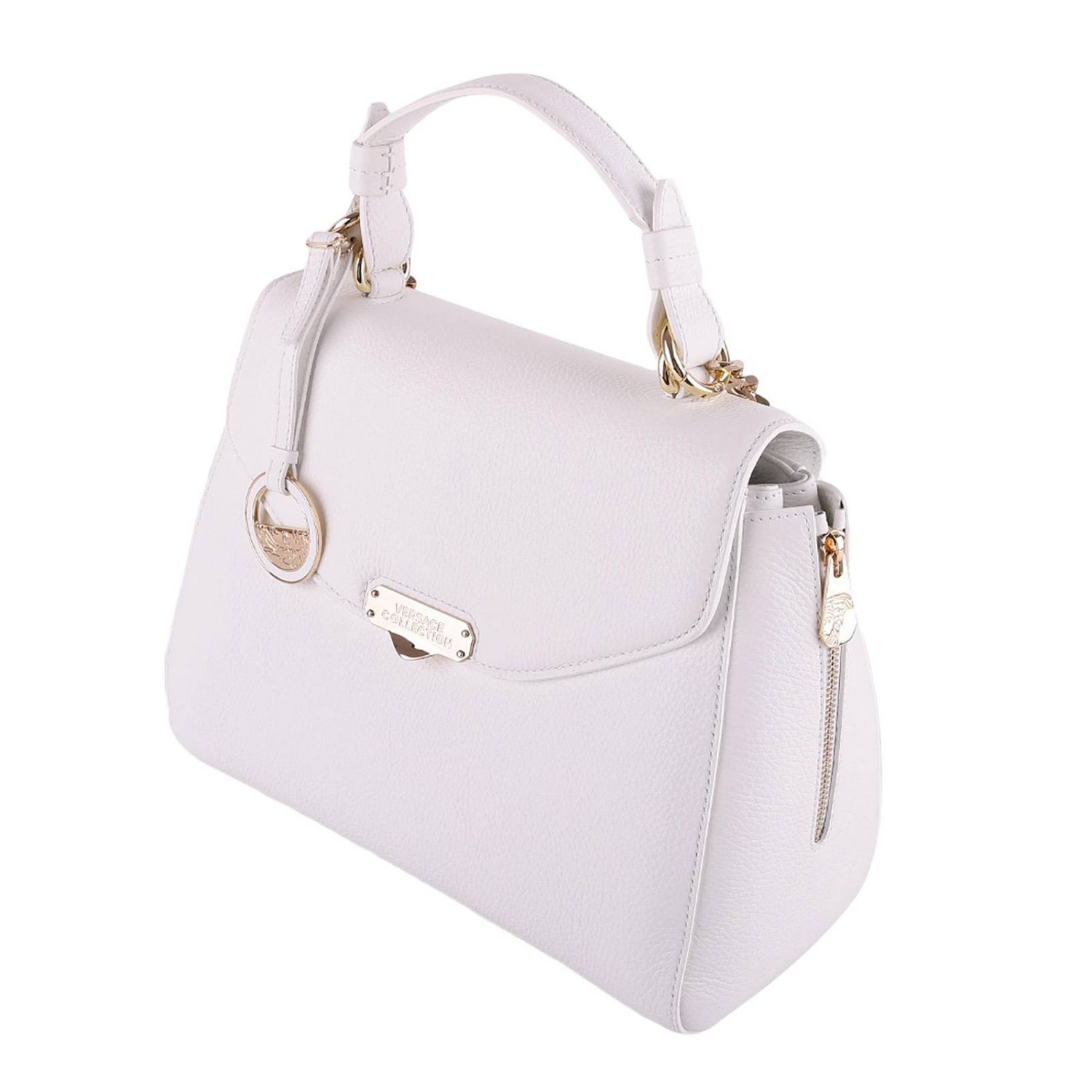 Borsa a tracolla regalia bianco oro da donna con stampa barocca firmata versace  jeans couture - VERSACE JEANS COUTURE - Pavidas