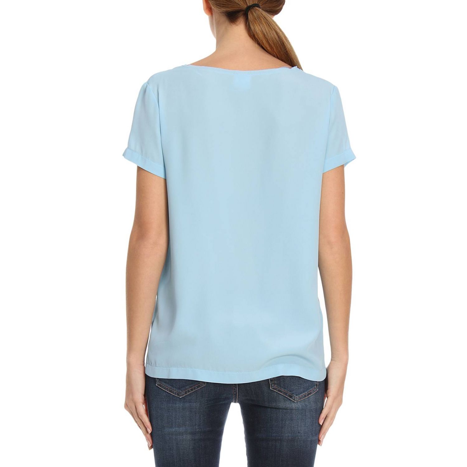 Pinko Outlet Camiseta mujer Celeste Camiseta Pinko SAGGINA