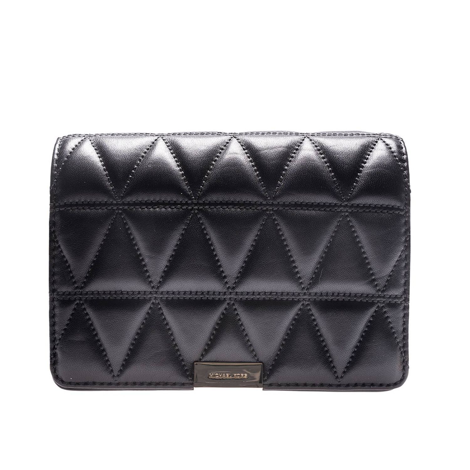 michael kors black leather clutch