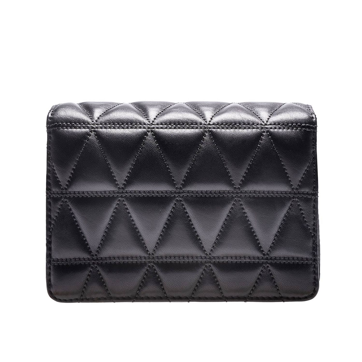 michael kors black leather clutch bag