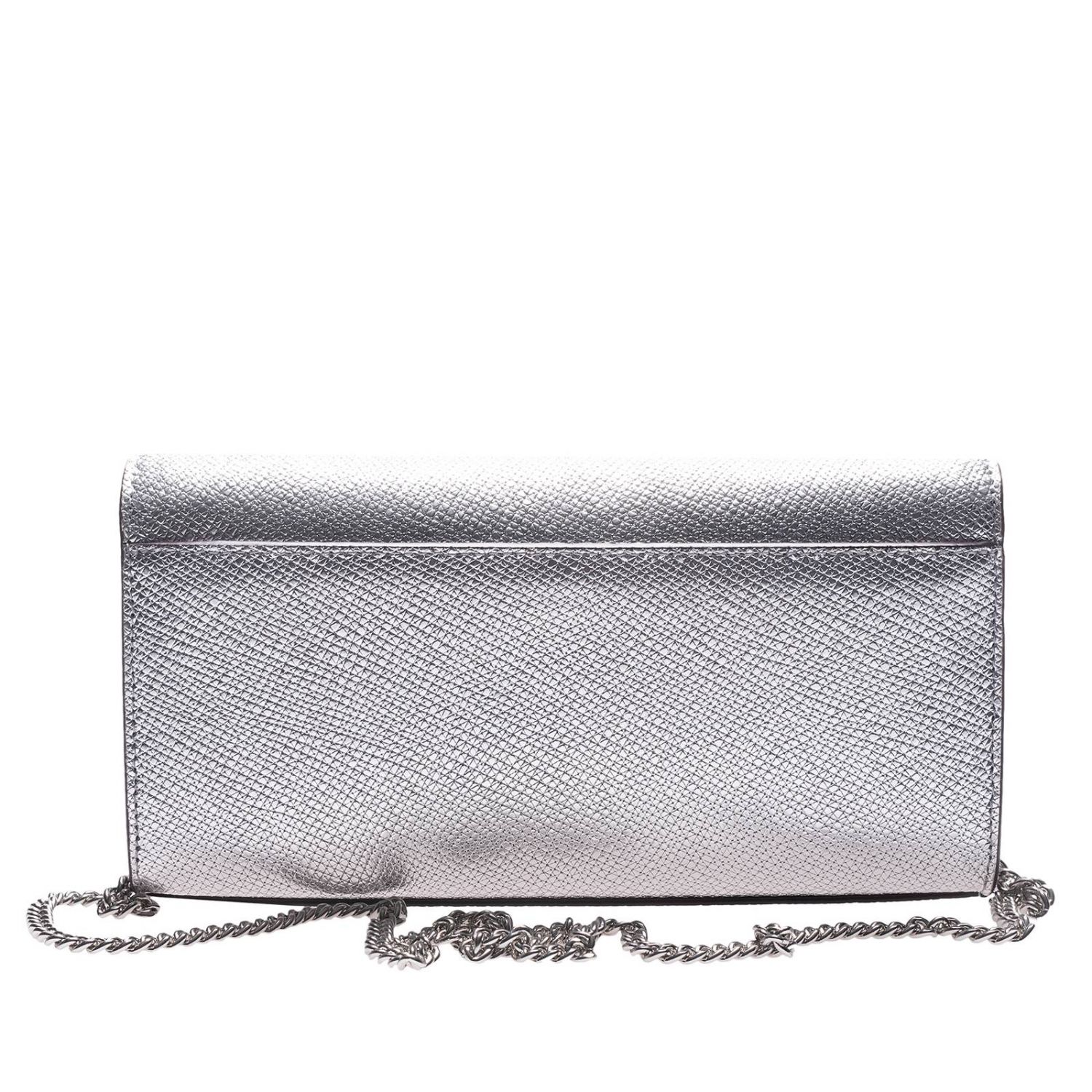 michael kors silver clutch