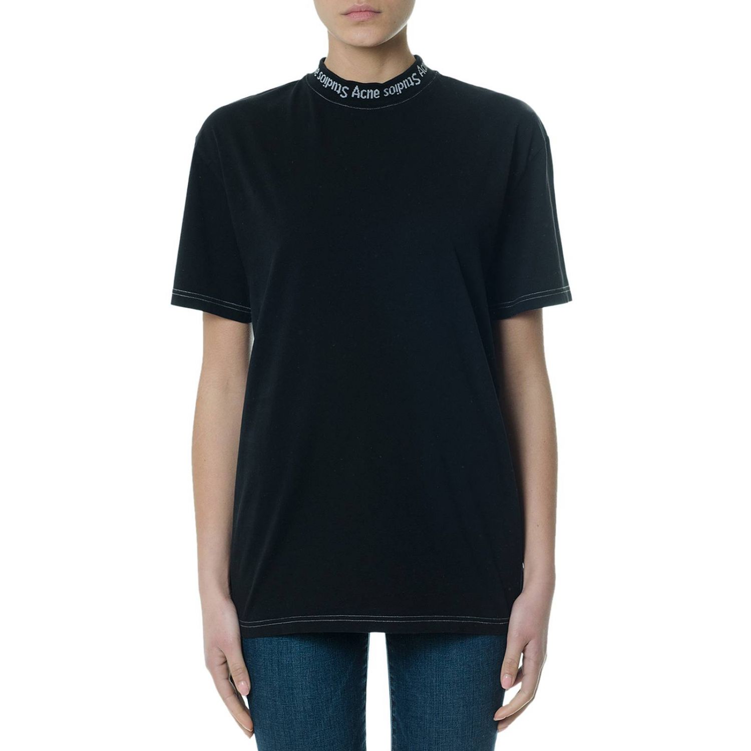Acne Studios Outlet: T-shirt women | T-Shirt Acne Studios Women Black ...