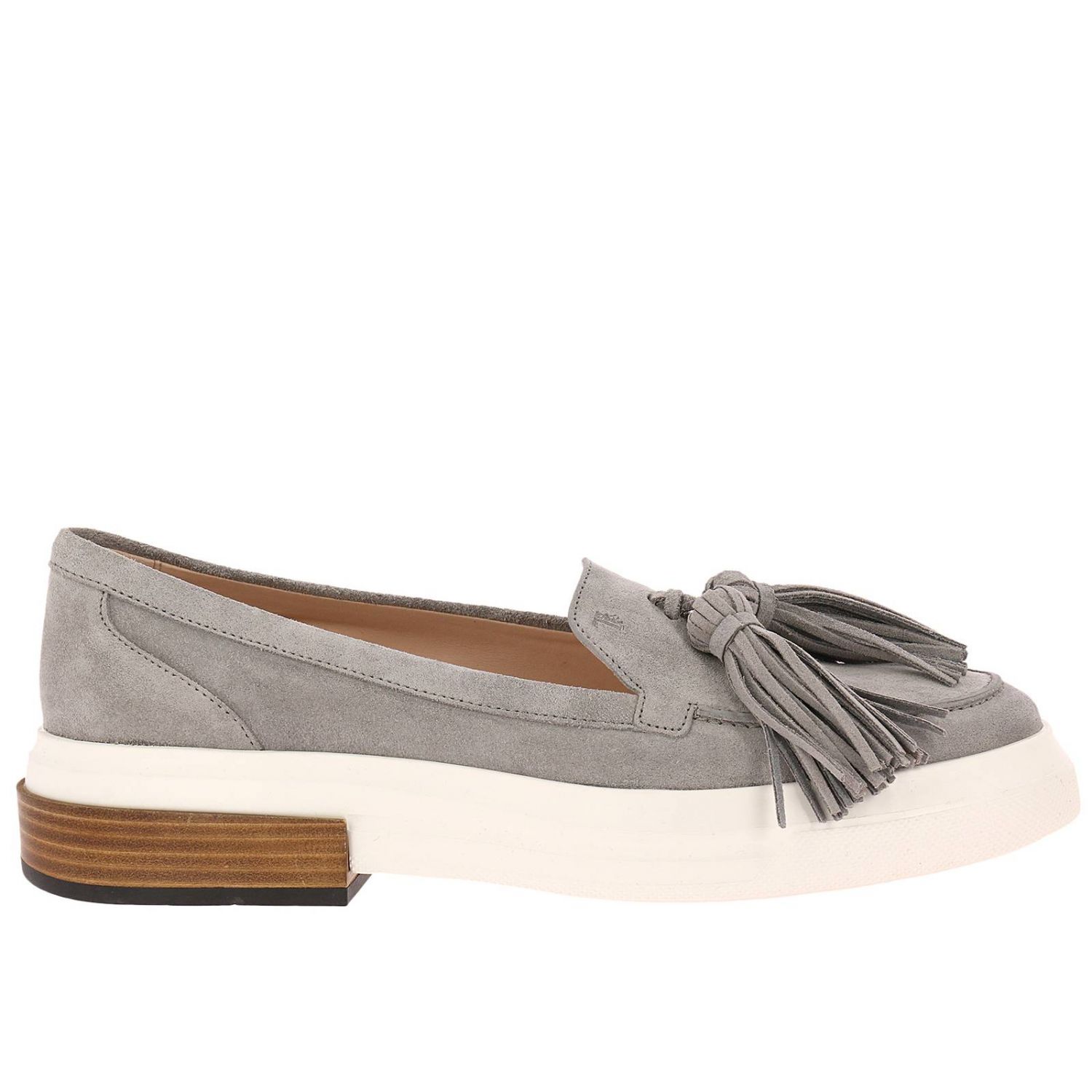 tod's grey loafers