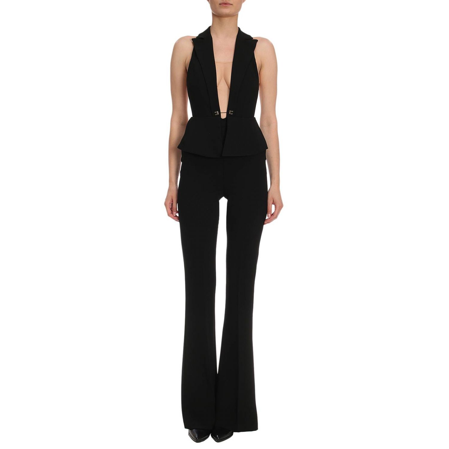 elisabetta franchi black jumpsuit