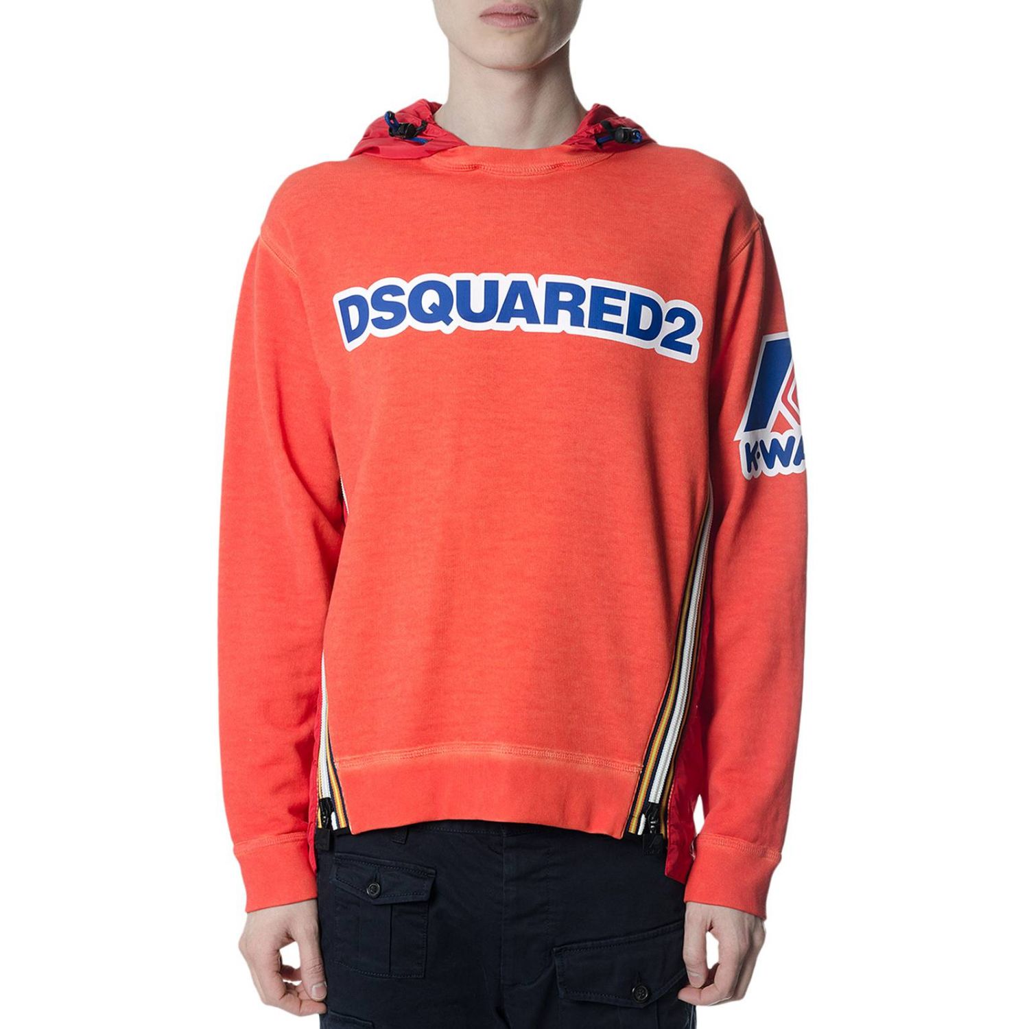 dsquared2 orange sweatshirt
