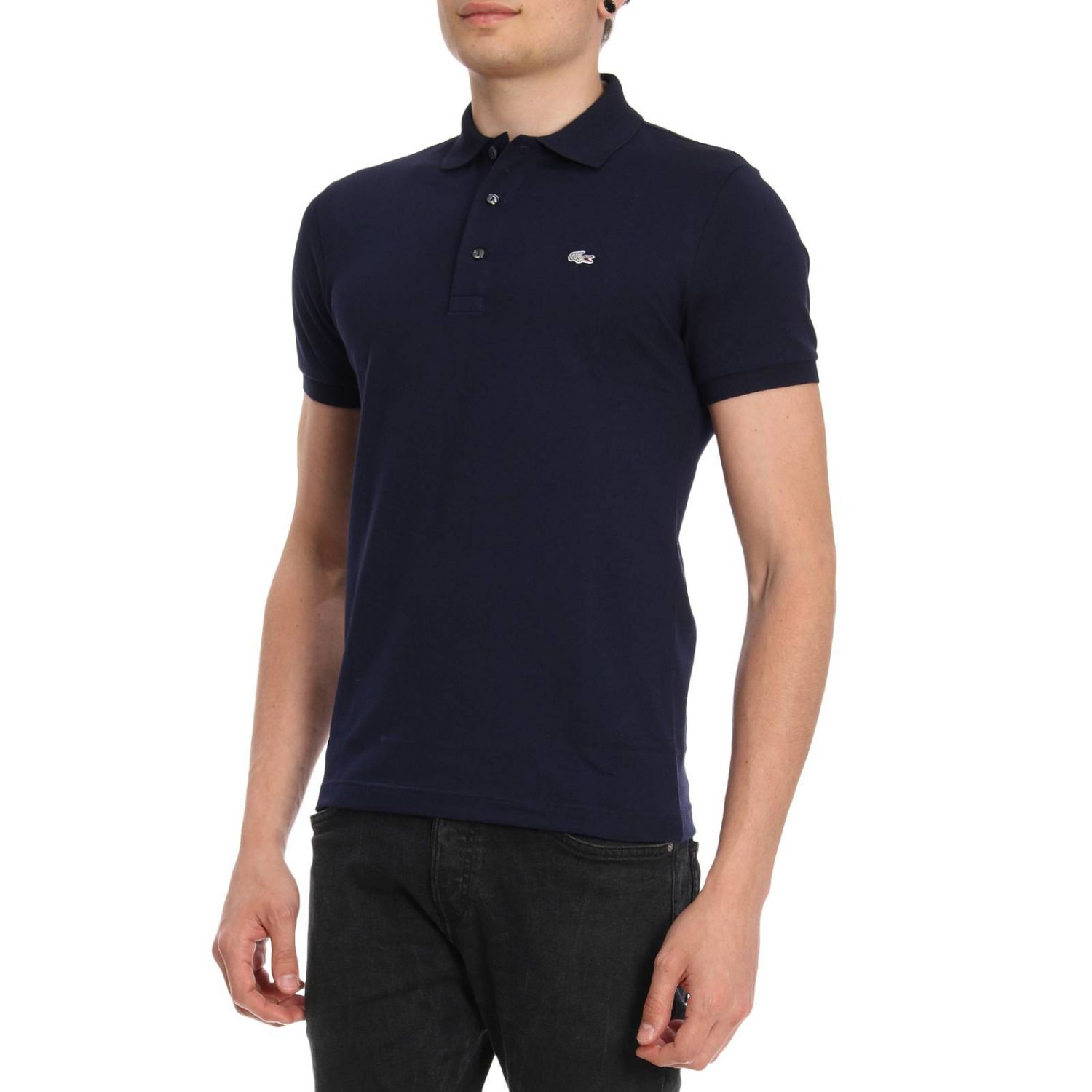 Lacoste Outlet: T-shirt men - Navy | T-Shirt Lacoste PH4014 GIGLIO.COM