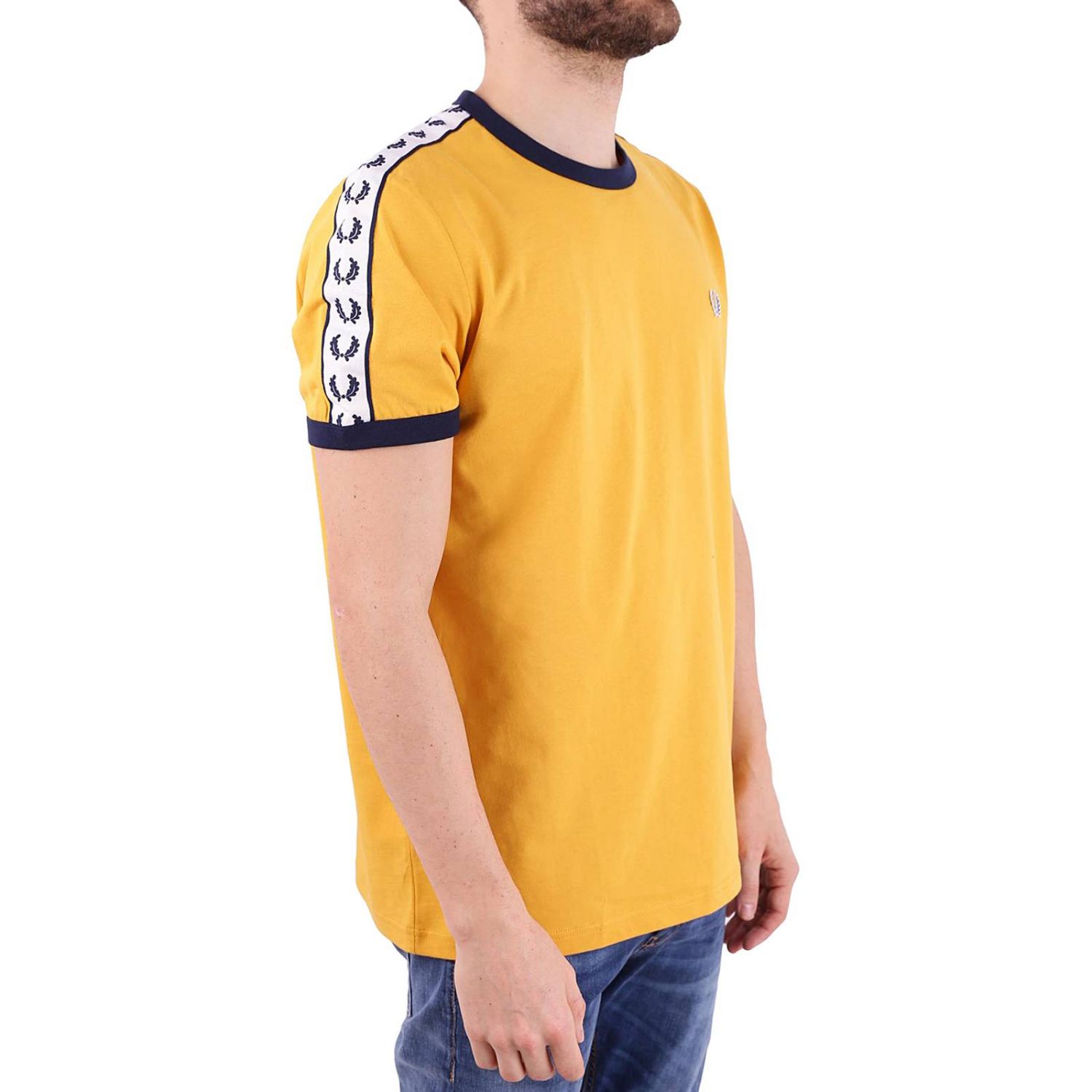 yellow fred perry jumper