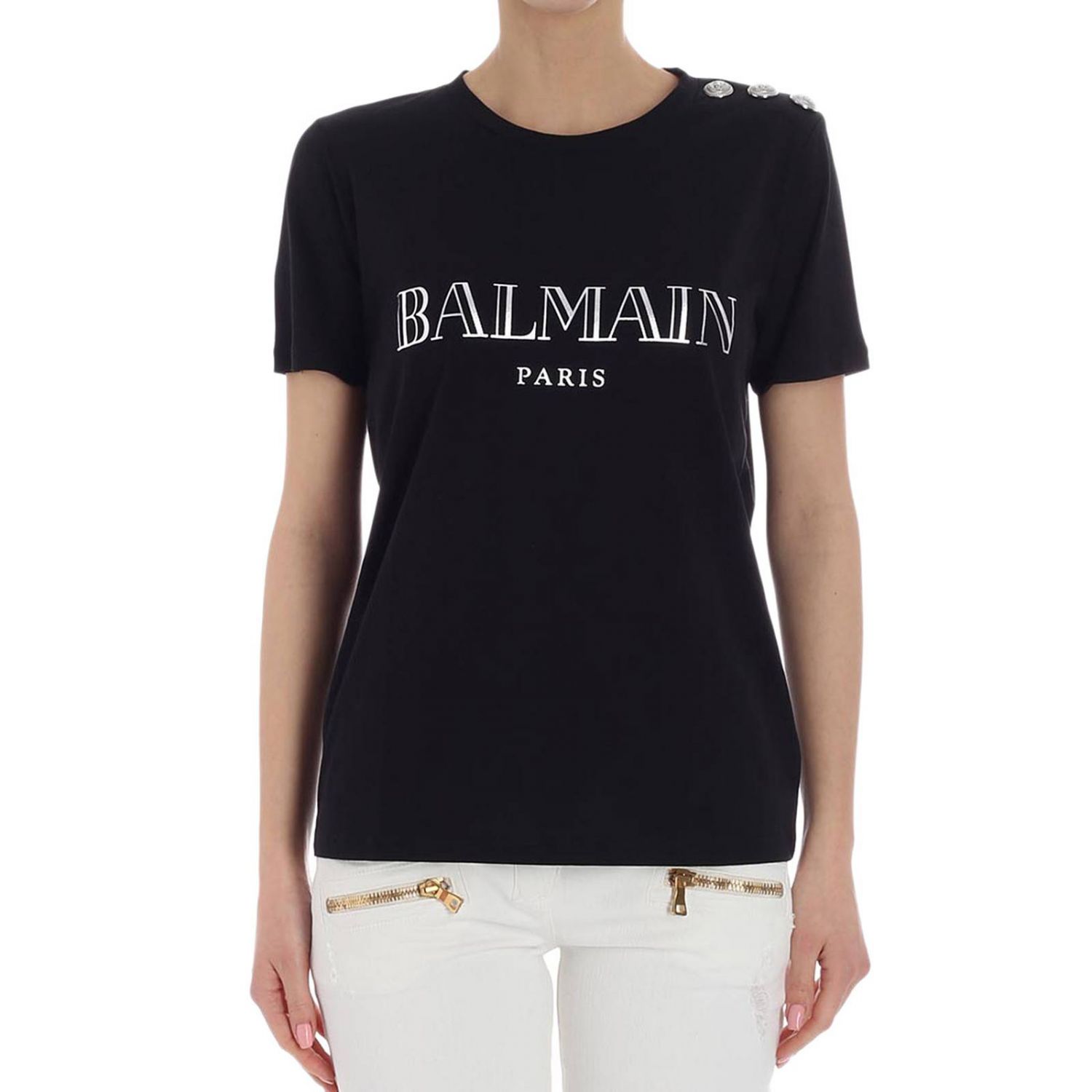 T-shirt women Balmain | T-Shirt Balmain Women Black | T-Shirt Balmain ...