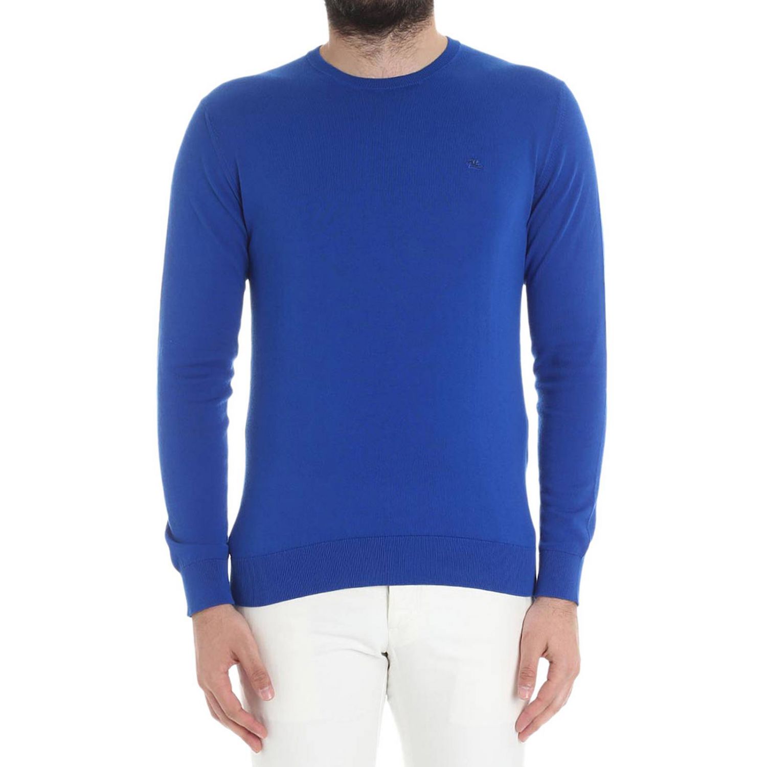 Etro Outlet: Sweater men - Blue | Sweater Etro 1M500 9104 GIGLIO.COM