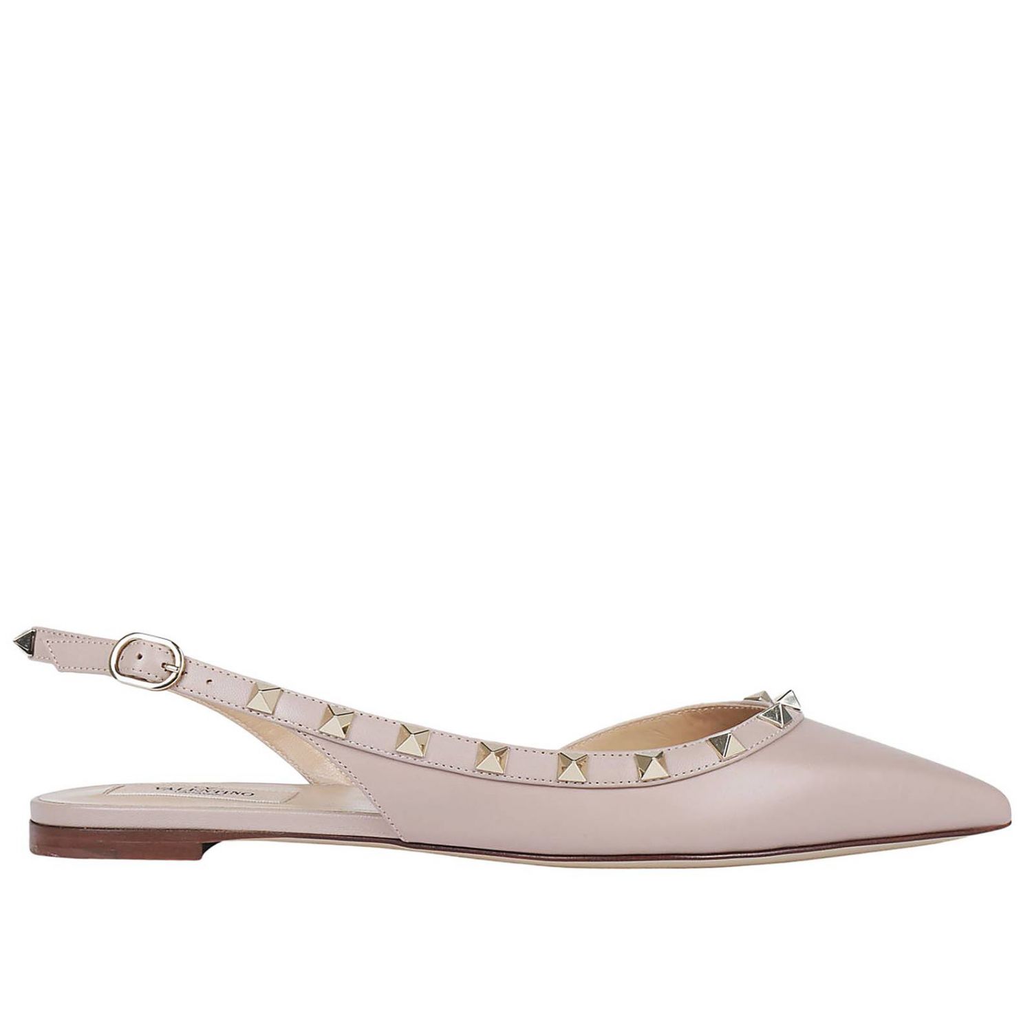 fuzzy Medarbejder skud VALENTINO GARAVANI: Valentino Rockstud Slingback ballerina flat in leather  and nappa with metal studs | Ballet Flats Valentino Garavani Women Dust | Ballet  Flats Valentino Garavani QW1S0H13 VOD GIGLIO.COM