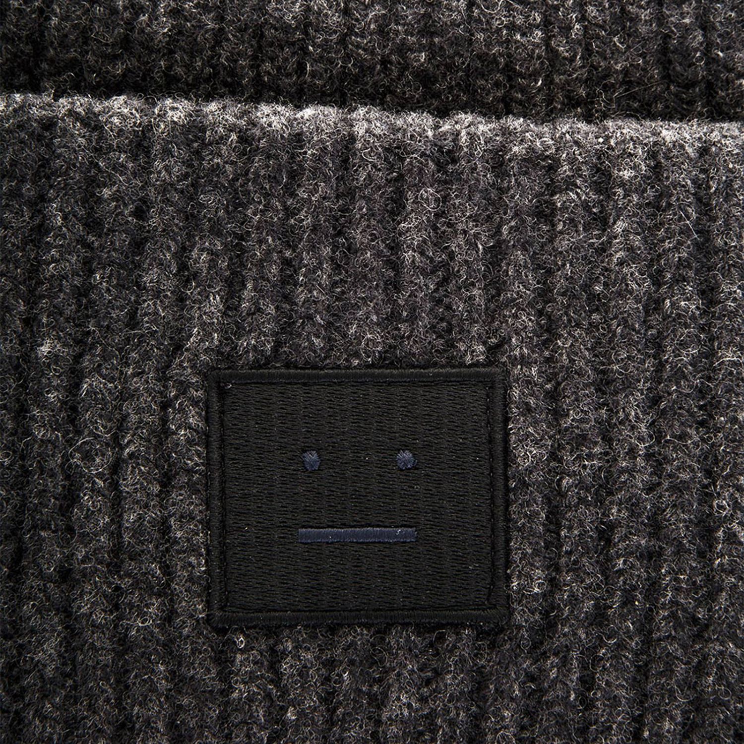 Acne Studios Outlet: Cappello a berretto con maxi patch sul fondo - Grigio  | Cappello Acne Studios 27A173 GIGLIO.COM
