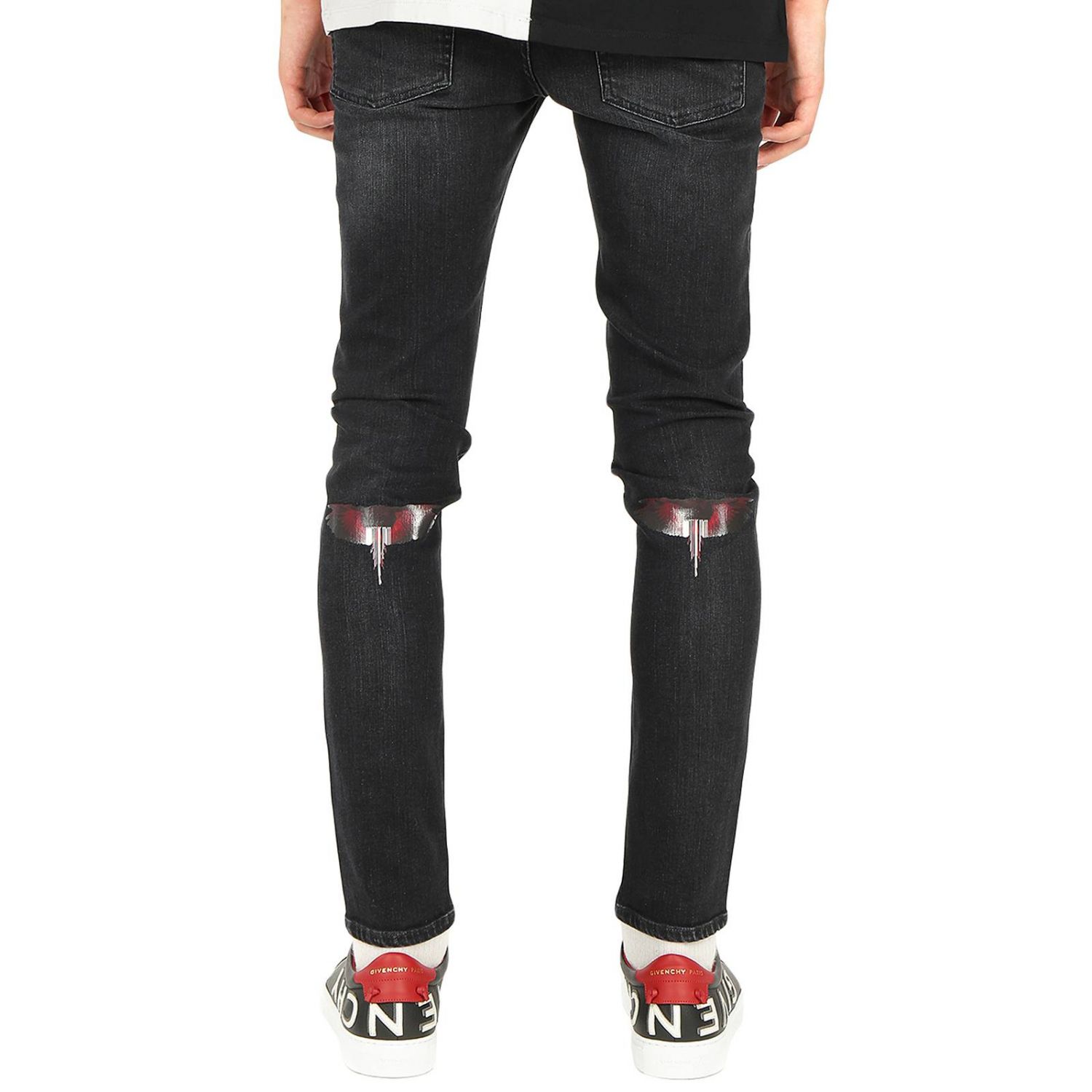 Marcelo Burlon Outlet: Jeans men - Black | Jeans Marcelo Burlon  CMYA007E18870098 GIGLIO.COM