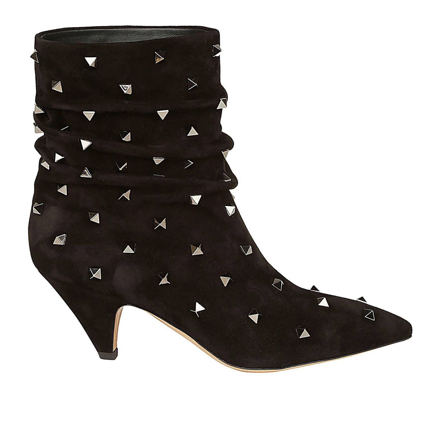 valentino rockstud suede bootie