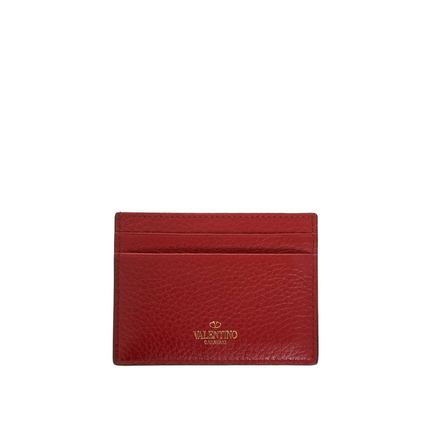 valentino card holder red