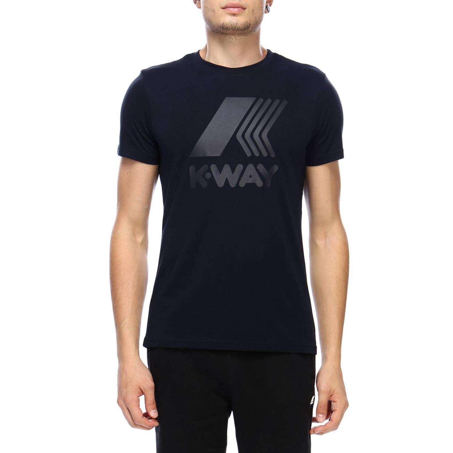KWay Outlet tshirt for man Blue KWay tshirt K009PR0 online at