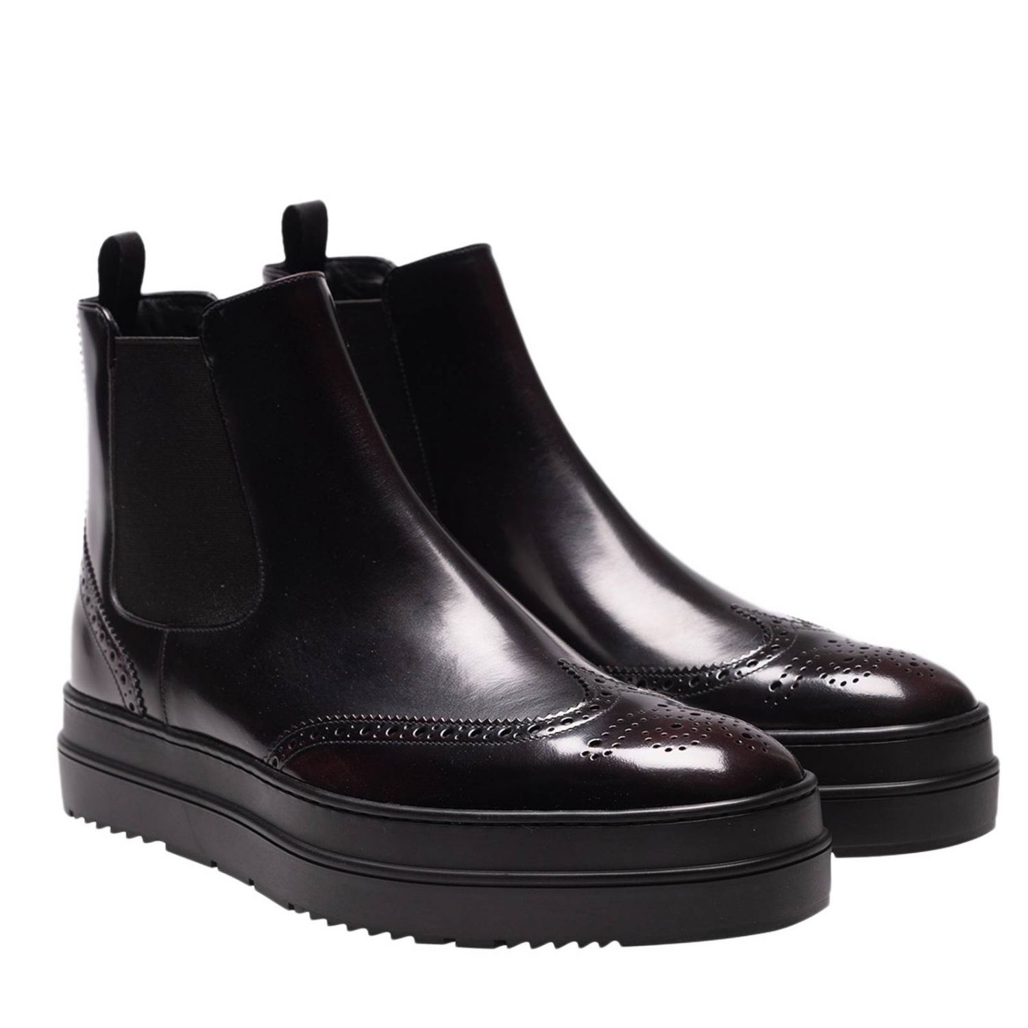 prada burgundy boots