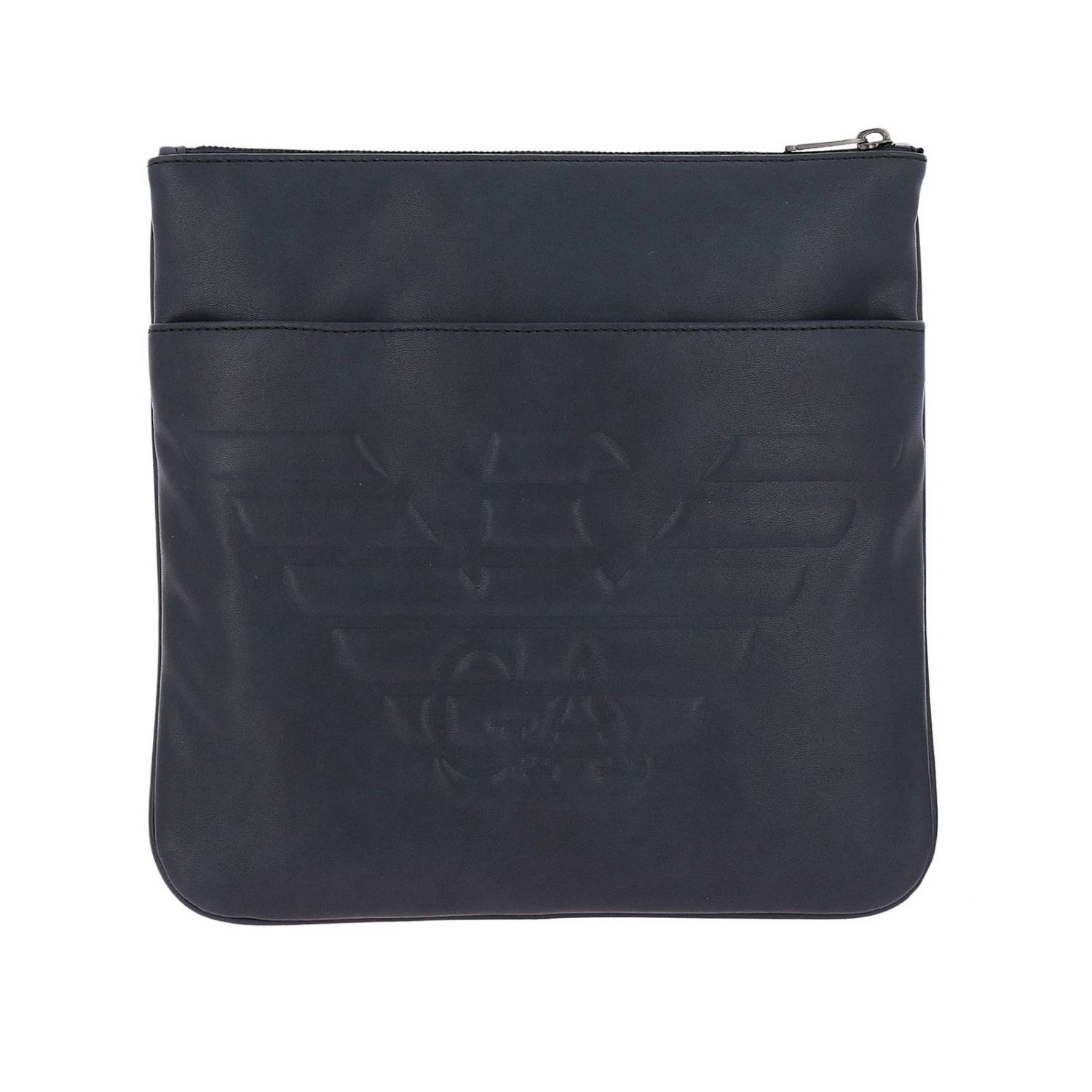 grey armani pouch