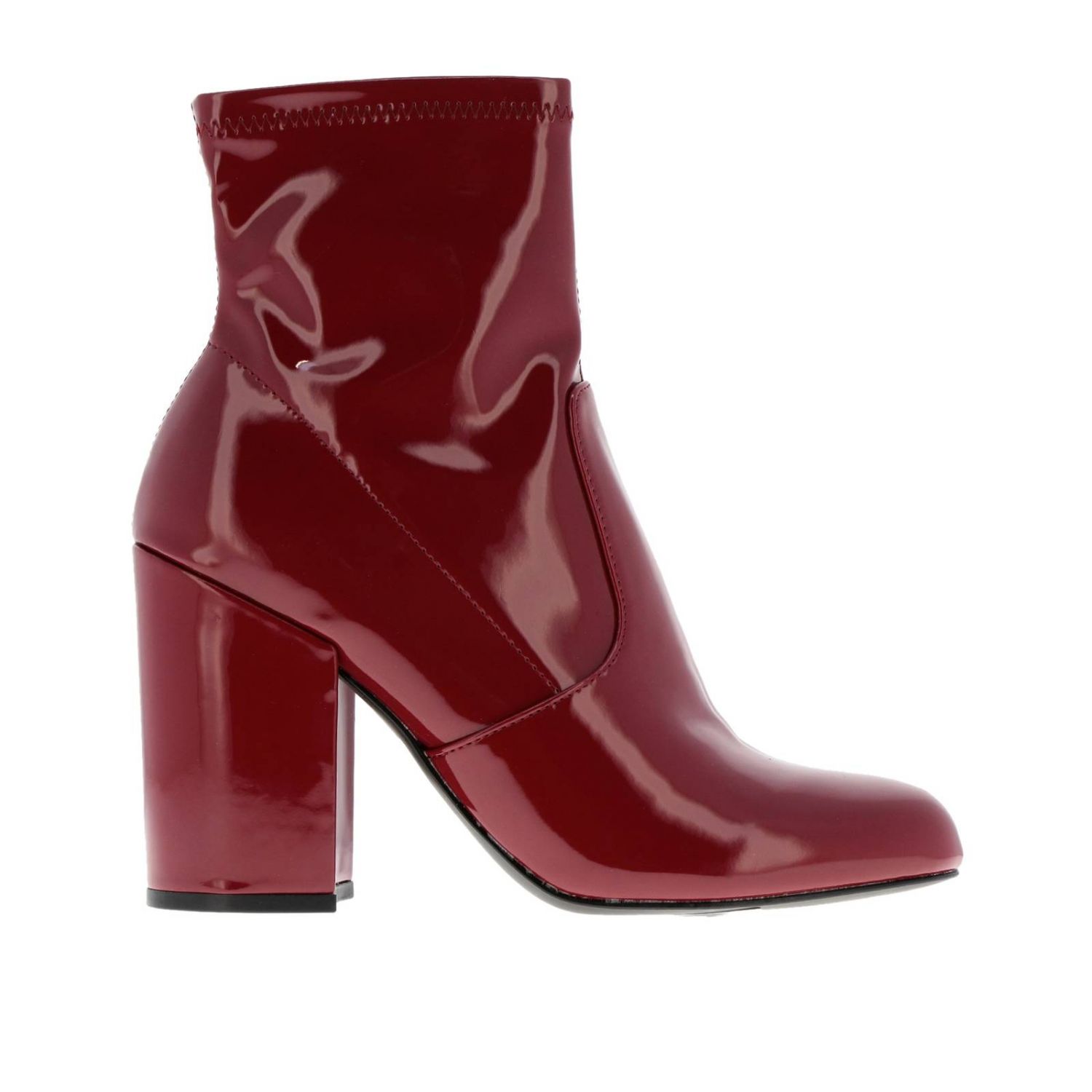 steve madden gaze ankle boots red