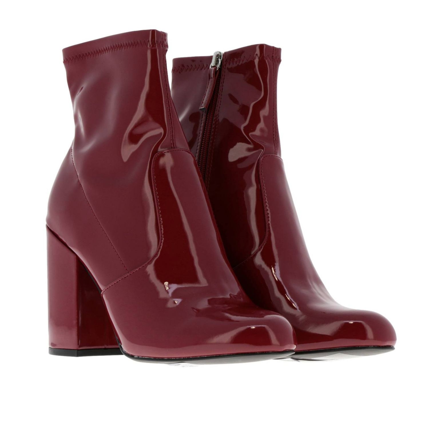 steve madden gaze ankle boots red