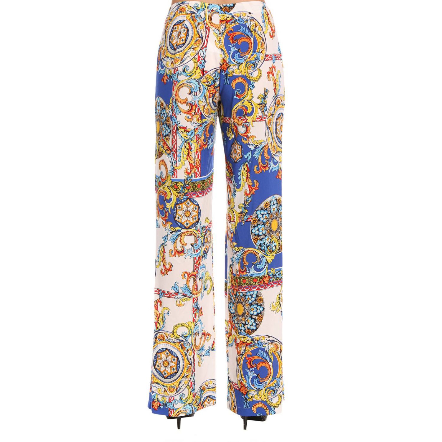 LA VIE EN ROSE: Pantalone ampio con fantasia Maiolica di Caltagirone -  Fantasia | Pantalone La Vie En Rose 81508020 GIGLIO.COM