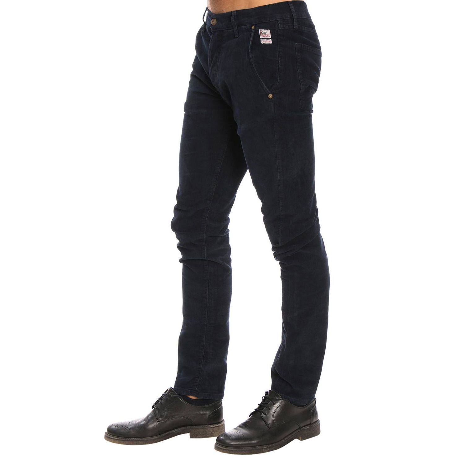 Roy Rogers Outlet: Pantalone Elias Superior Classic slim fit in cotone a  micro righe effetto velluto con tasche america - Blue | Pantalone Roy Rogers  A18RIU005P1961089 GIGLIO.COM