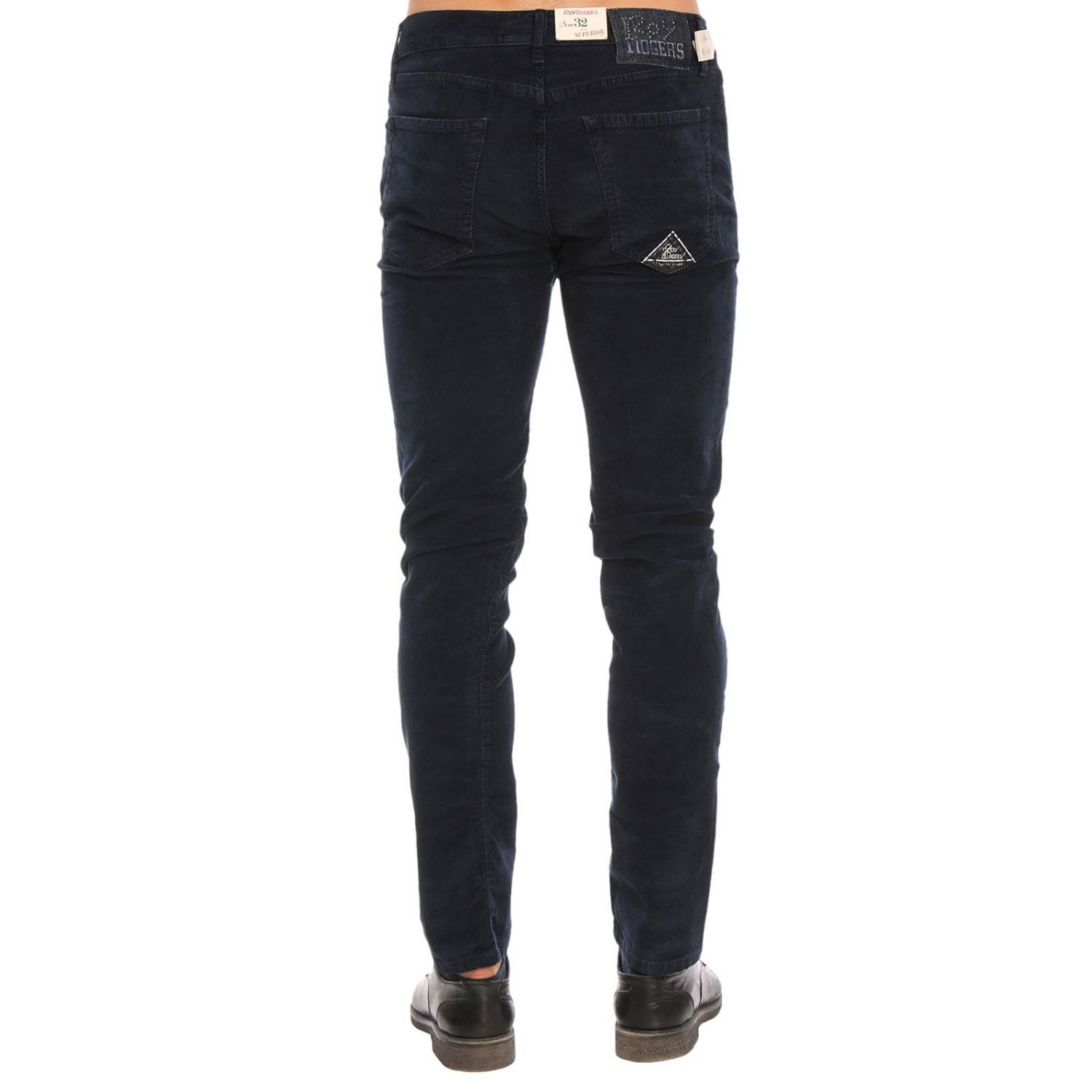Roy Rogers Outlet: Pantalone Elias Superior Classic slim fit in cotone a  micro righe effetto velluto con tasche america - Blue | Pantalone Roy Rogers  A18RIU005P1961089 GIGLIO.COM