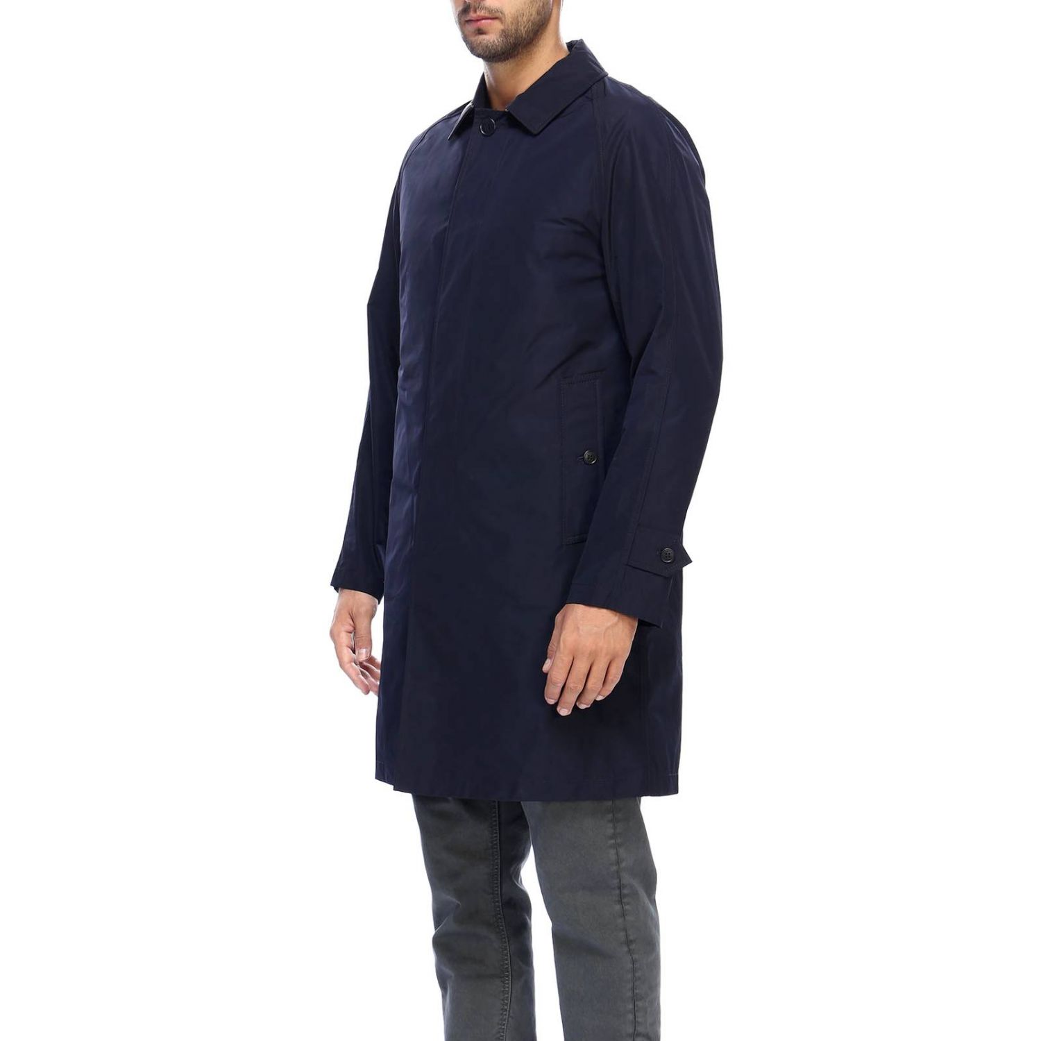 Burberry Outlet Trench coat men Trench Coat Burberry Men Navy