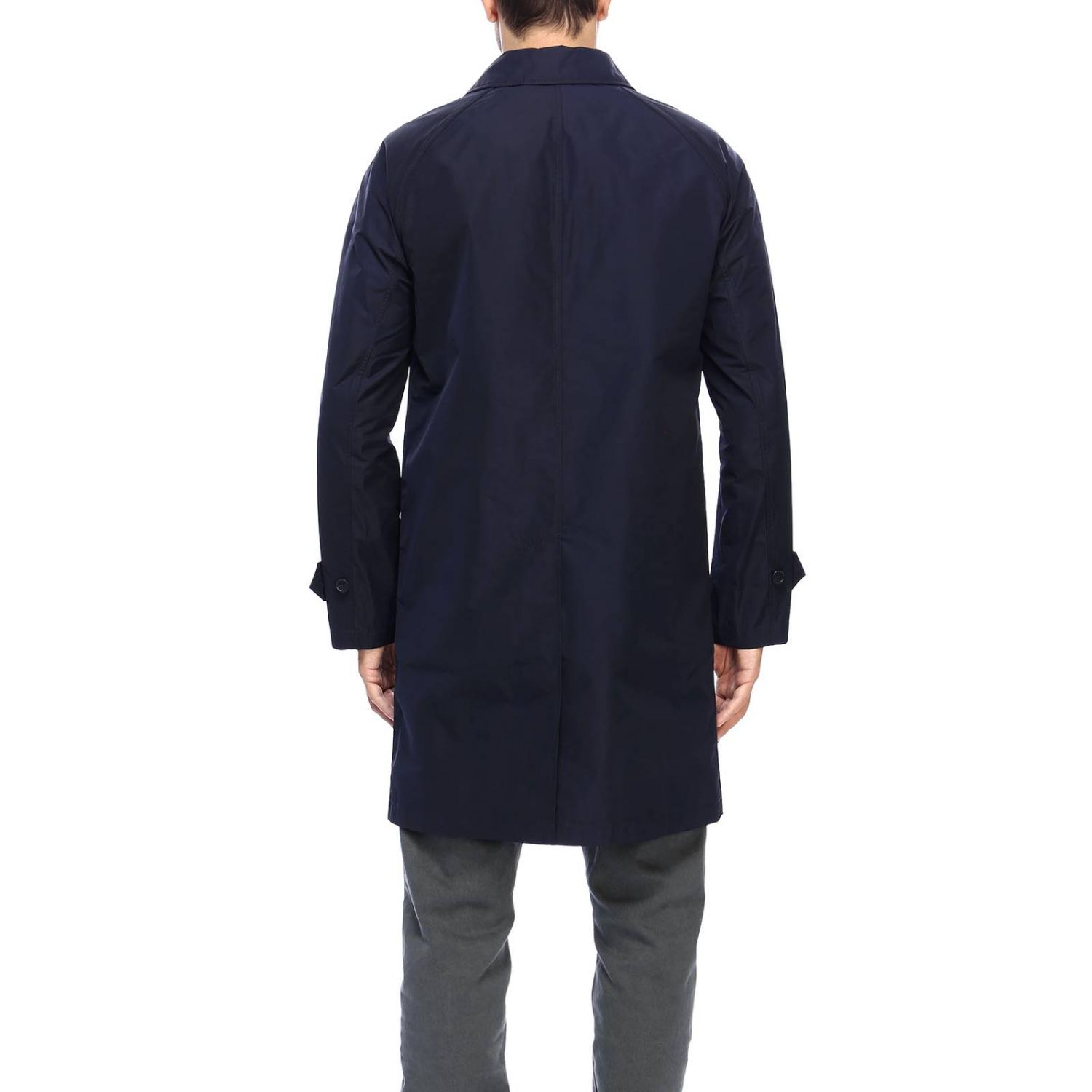 Burberry Outlet: Trench coat men | Trench Coat Burberry Men Navy ...