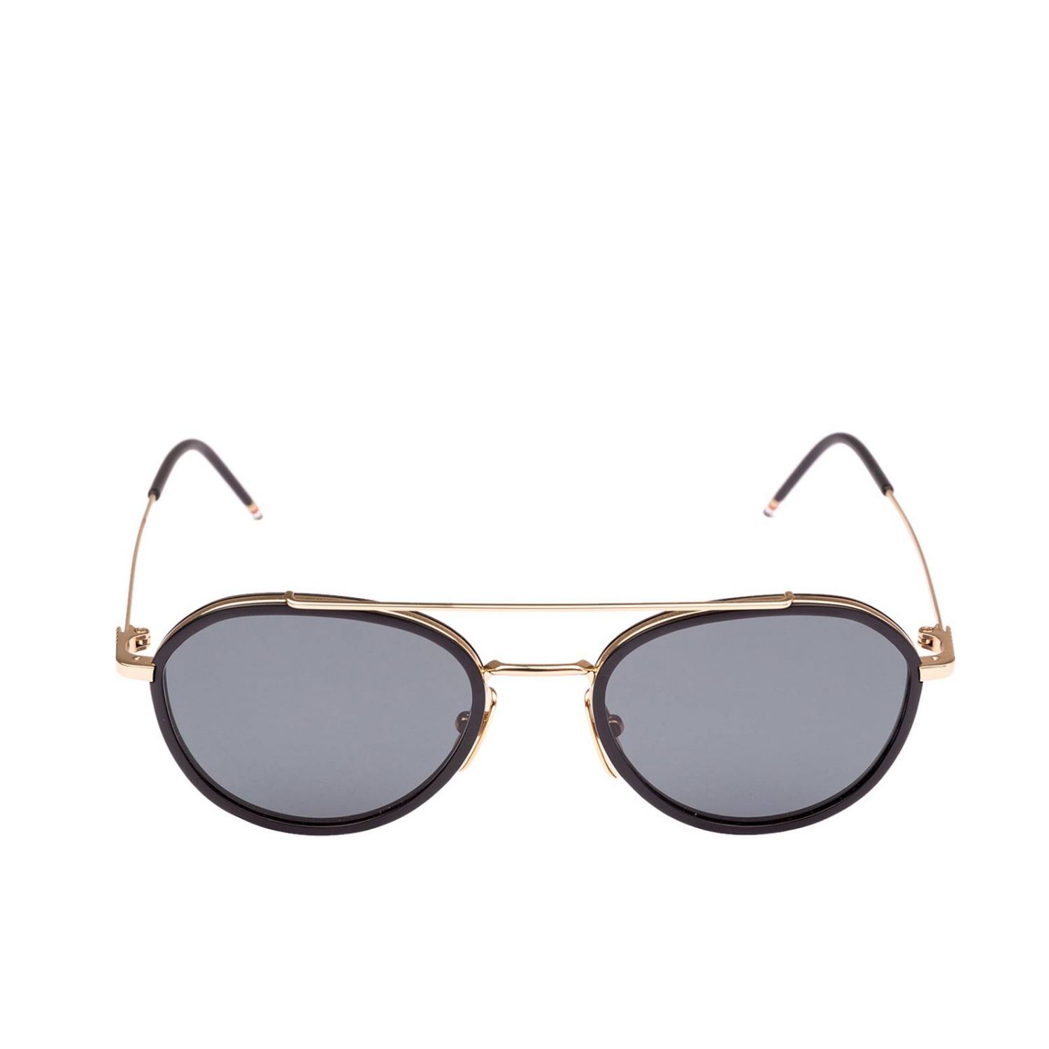 THOM BROWNE: Occhiali da sole TB801 in acetato e metallo - Nero | Occhiali  Thom Browne TB801 GIGLIO.COM