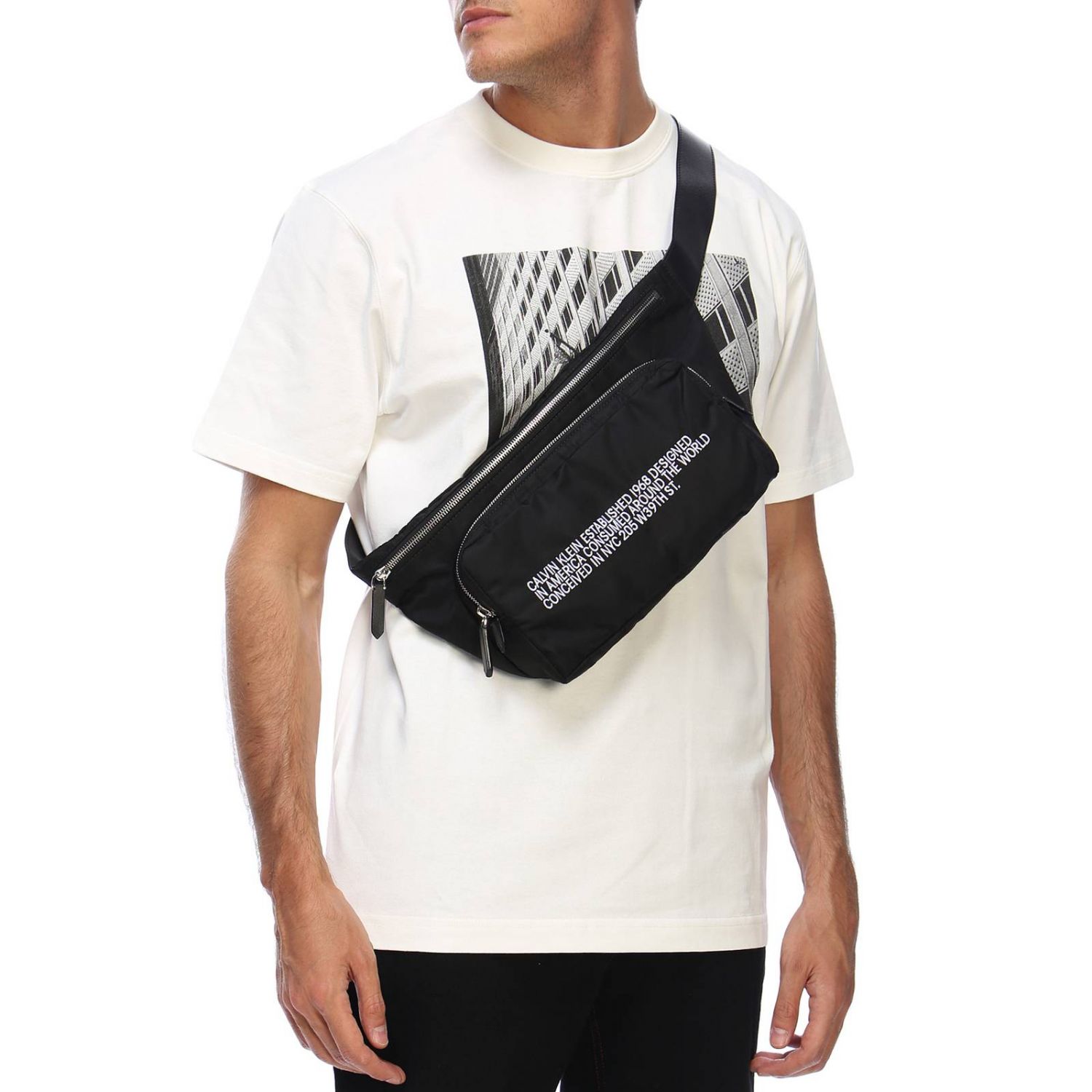 Calvin Klein 205W39Nyc Outlet: Belt Bag For Men - Black | Calvin Klein  205W39Nyc Belt Bag 84Mlba17T121P Online On Giglio.Com