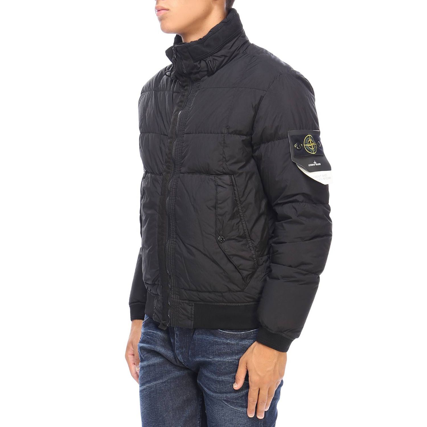 black stone island jacket mens