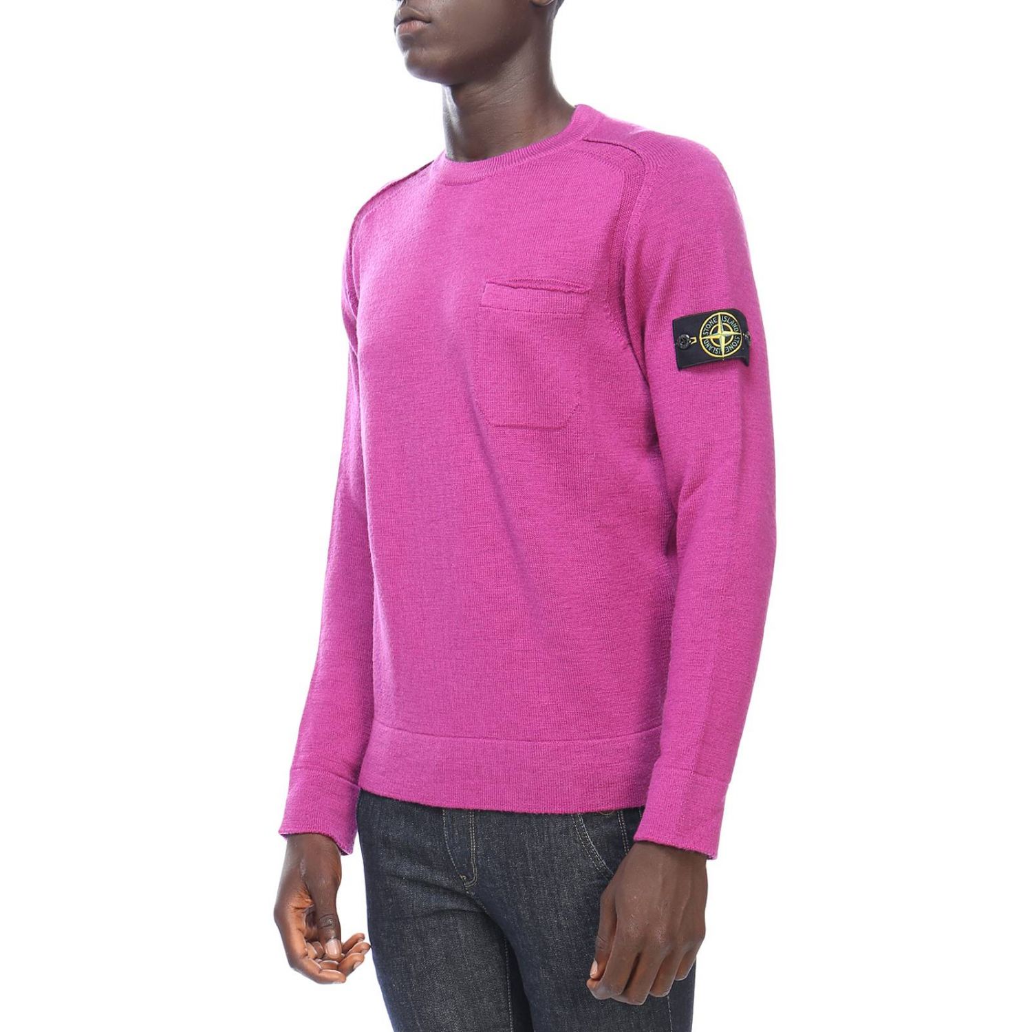 salmon stone island sweatshirt