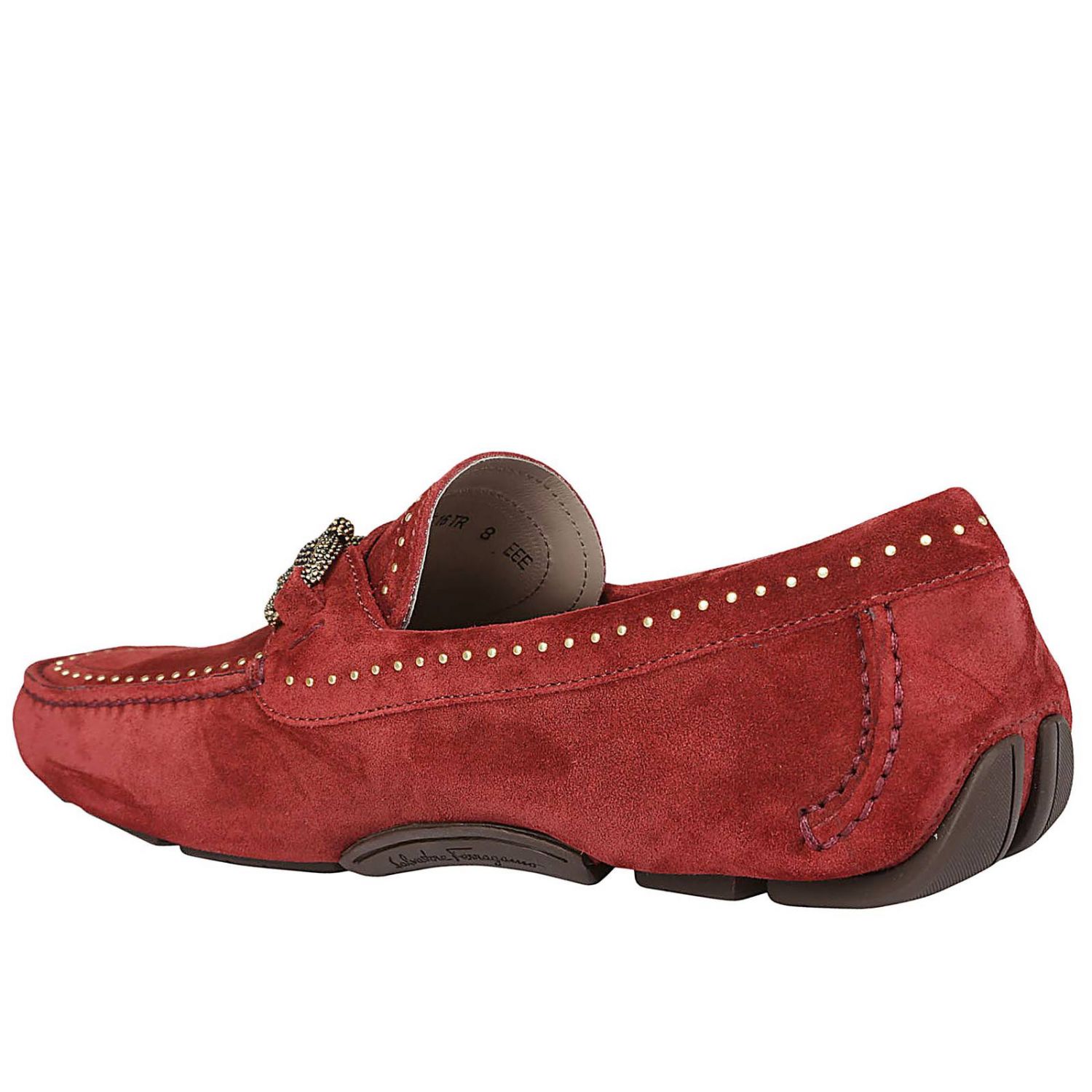 red ferragamo loafers mens