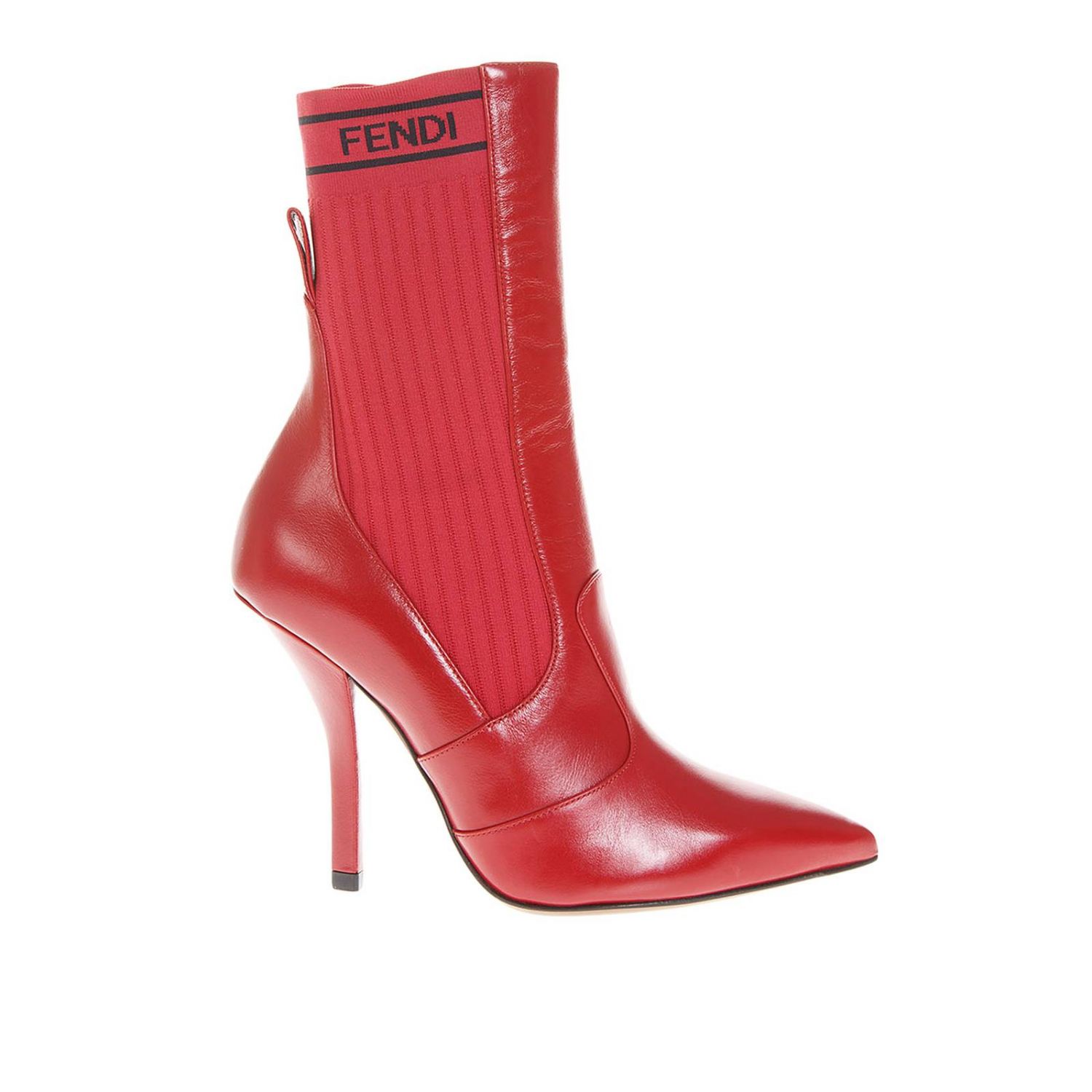 fendi red booties