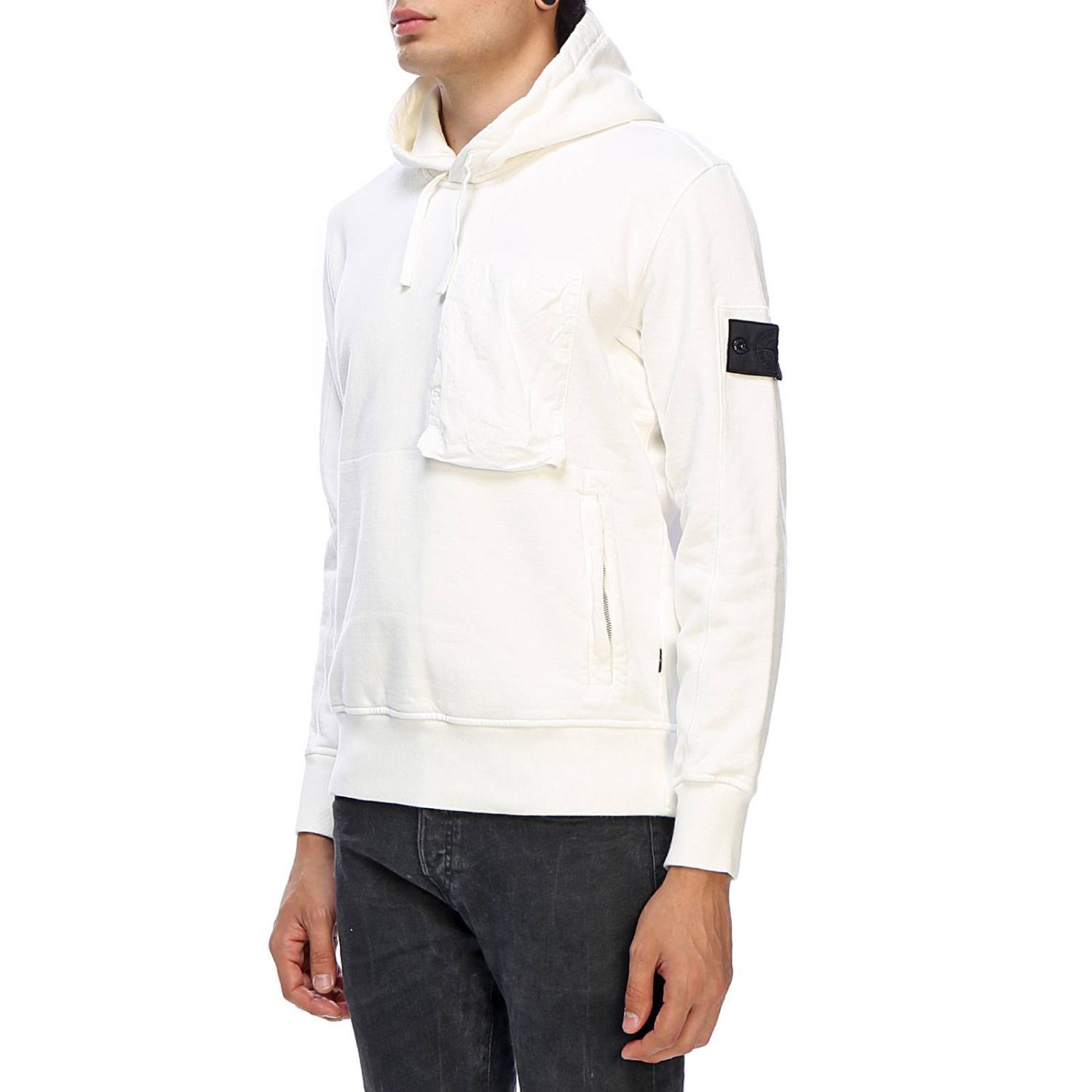 stone island shadow project white jacket