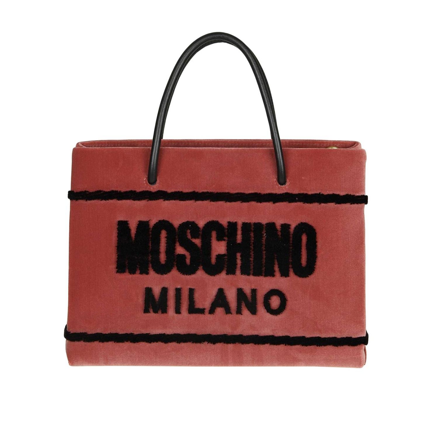 Moschino Couture Outlet: Borsa shopping con maxi logo Moschino Milano e  tracolla amovibile - Rosa | Borsa A Mano Moschino Couture 7486 8211  GIGLIO.COM