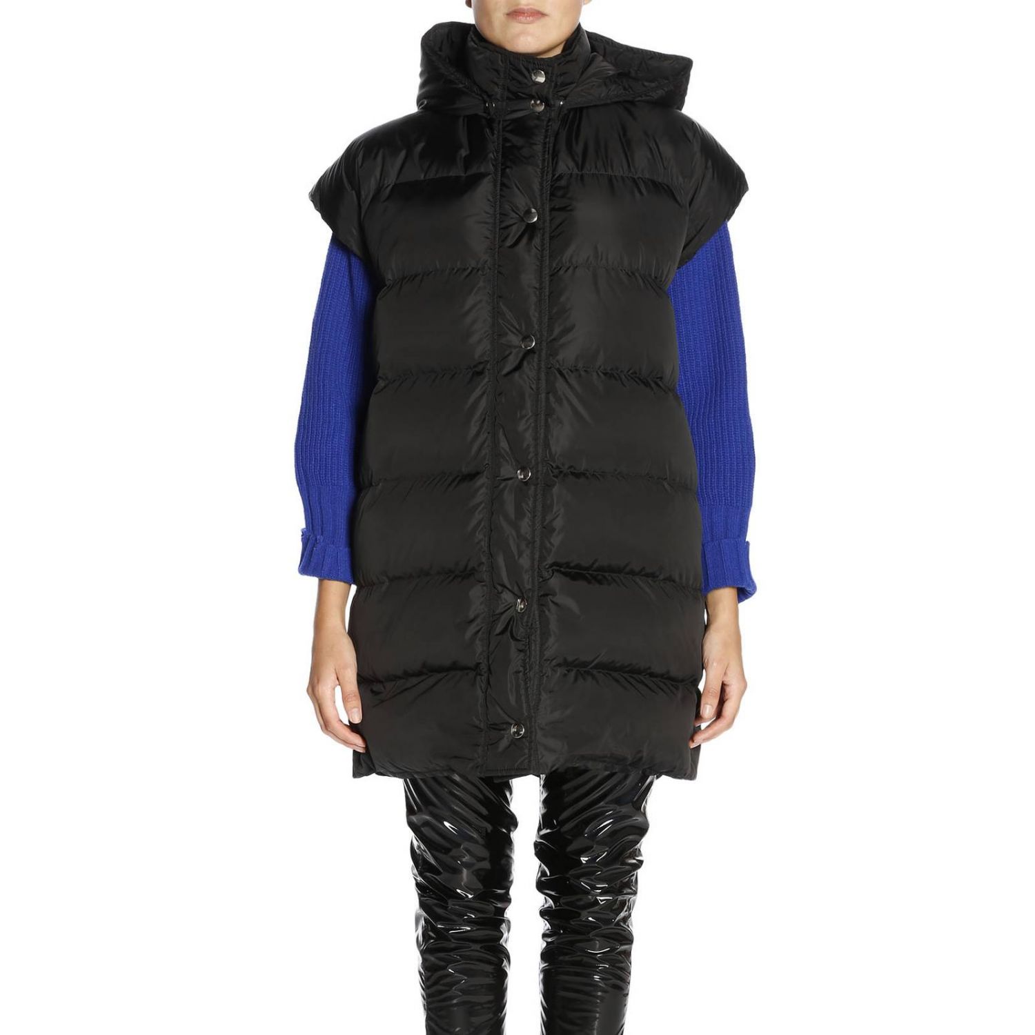 Piumino Donna Grigio Gilet Lungo Donna In Piumino Senza Maniche