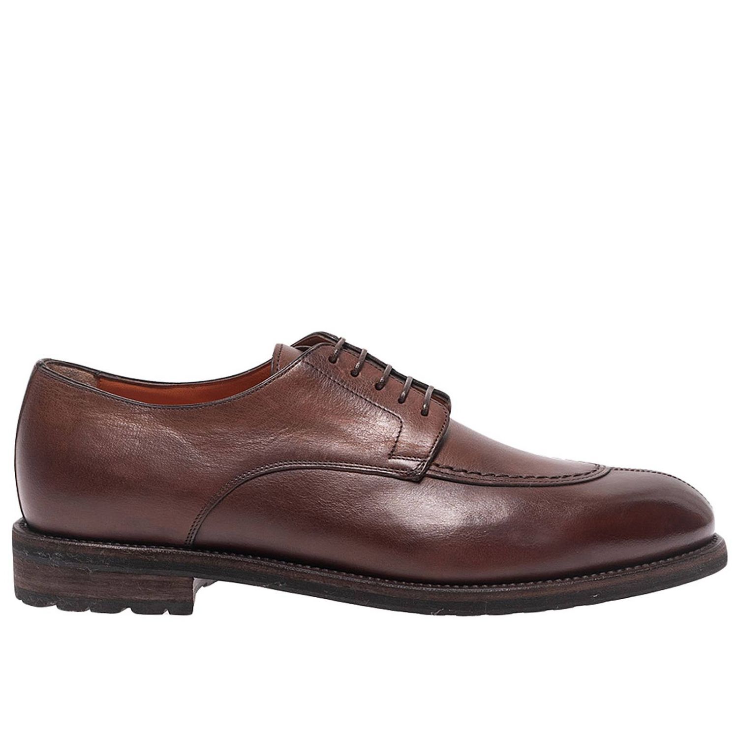 Santoni Outlet: brogue shoes for men - Brown | Santoni brogue shoes ...