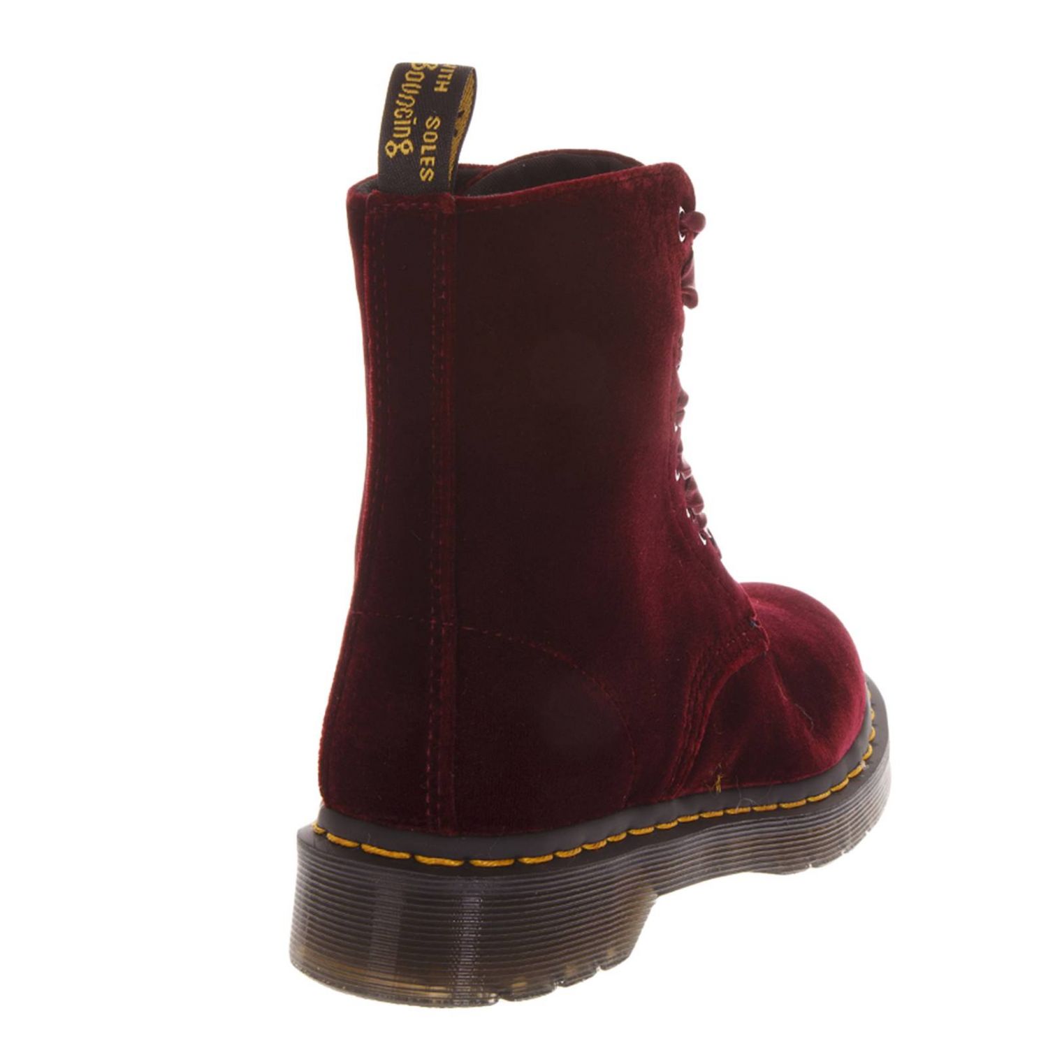 Dr. martens black velvet jadon platform boots - Stileo.it