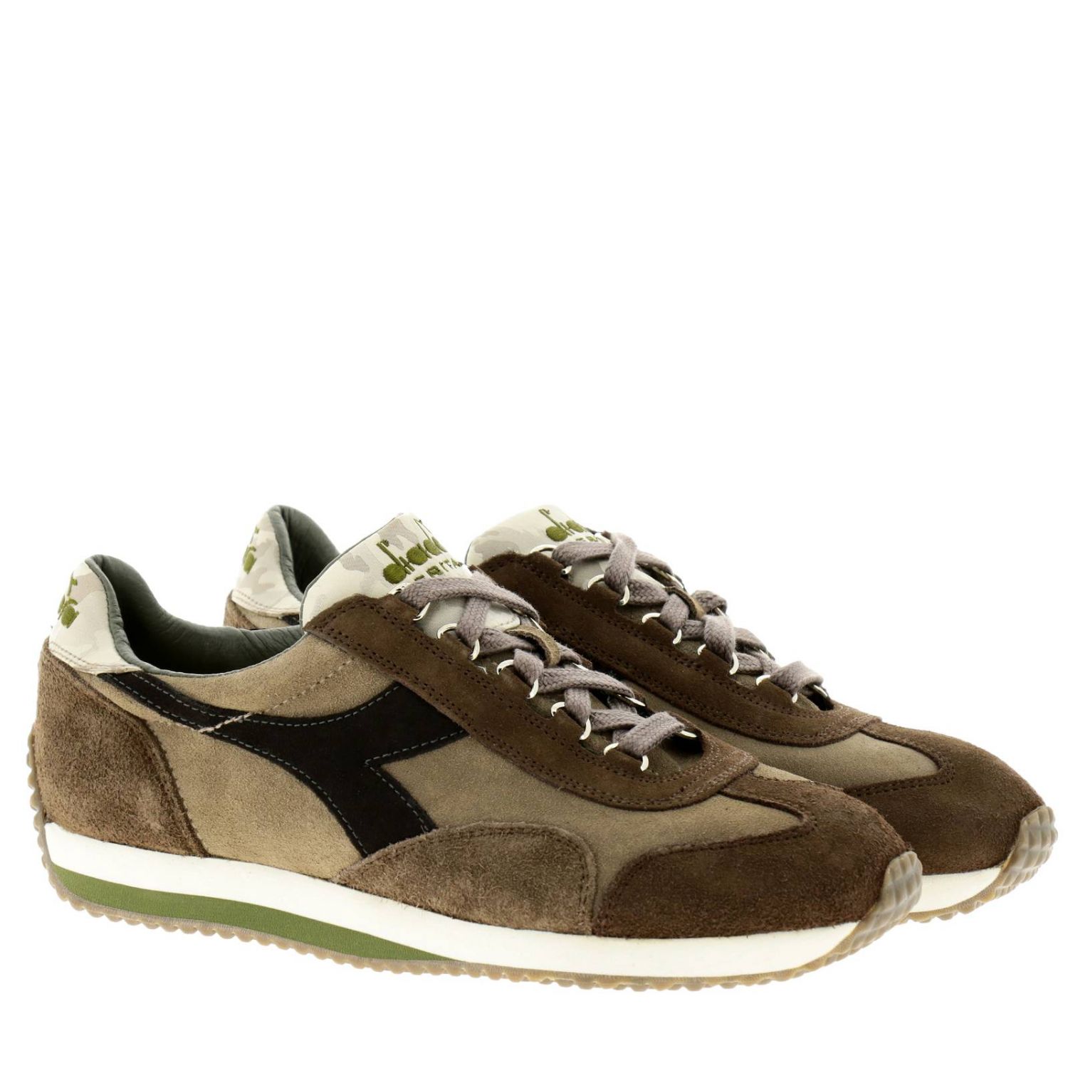 Diadora Heritage Outlet: Sneakers in camoscio e tela camouflage con suola  rinforzata - Marrone | Sneakers Diadora Heritage 173901 GIGLIO.COM