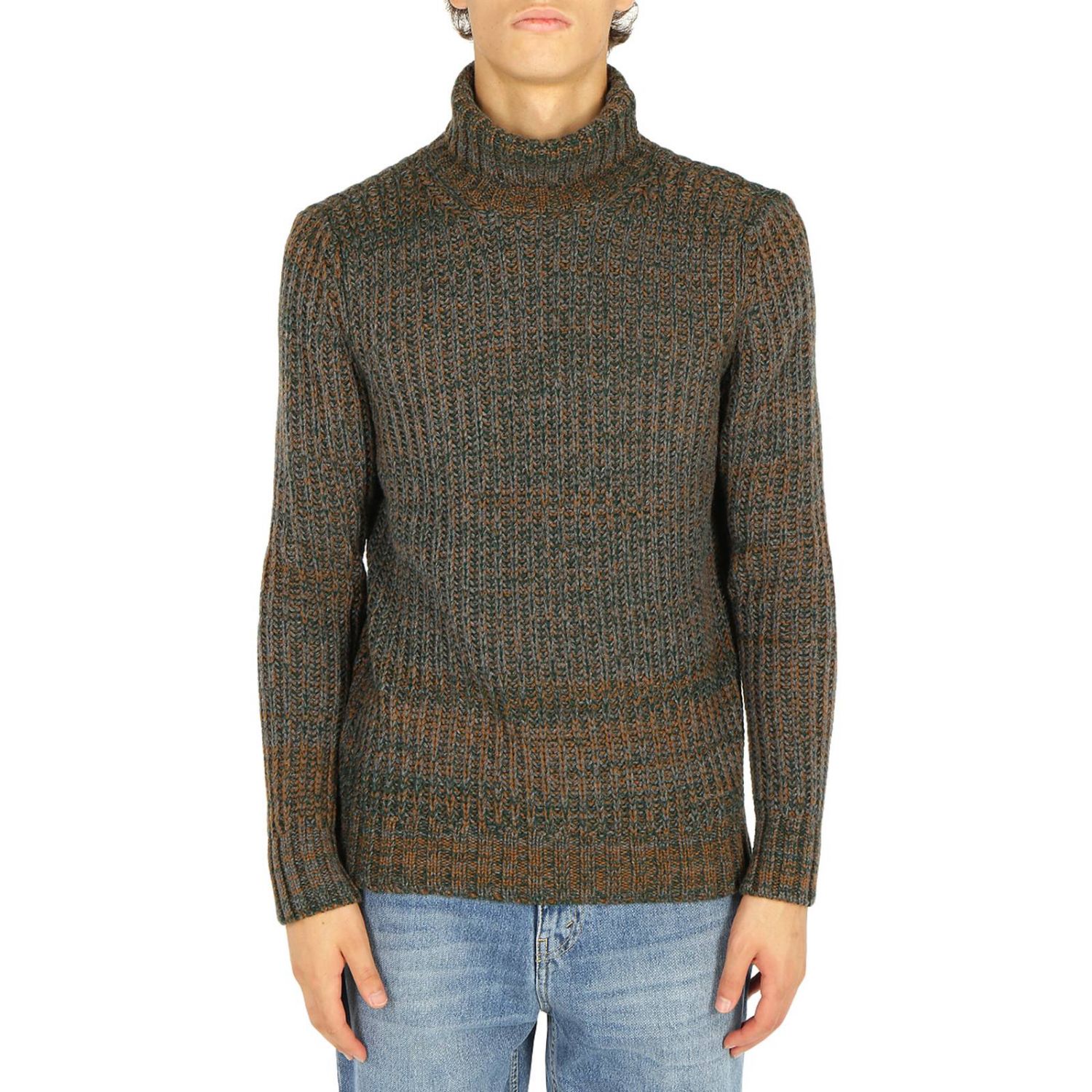 Santoni Outlet: Sweater men | Sweater Santoni Men Green | Sweater ...