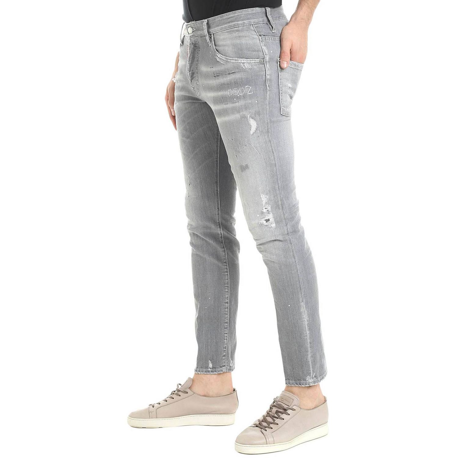 mens dsquared jeans grey