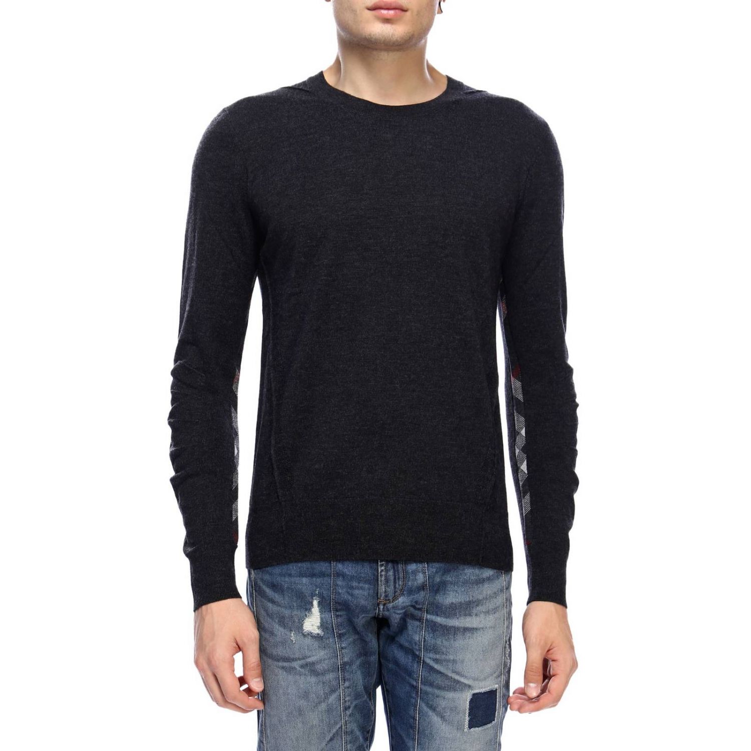 burberry sweater mens grey