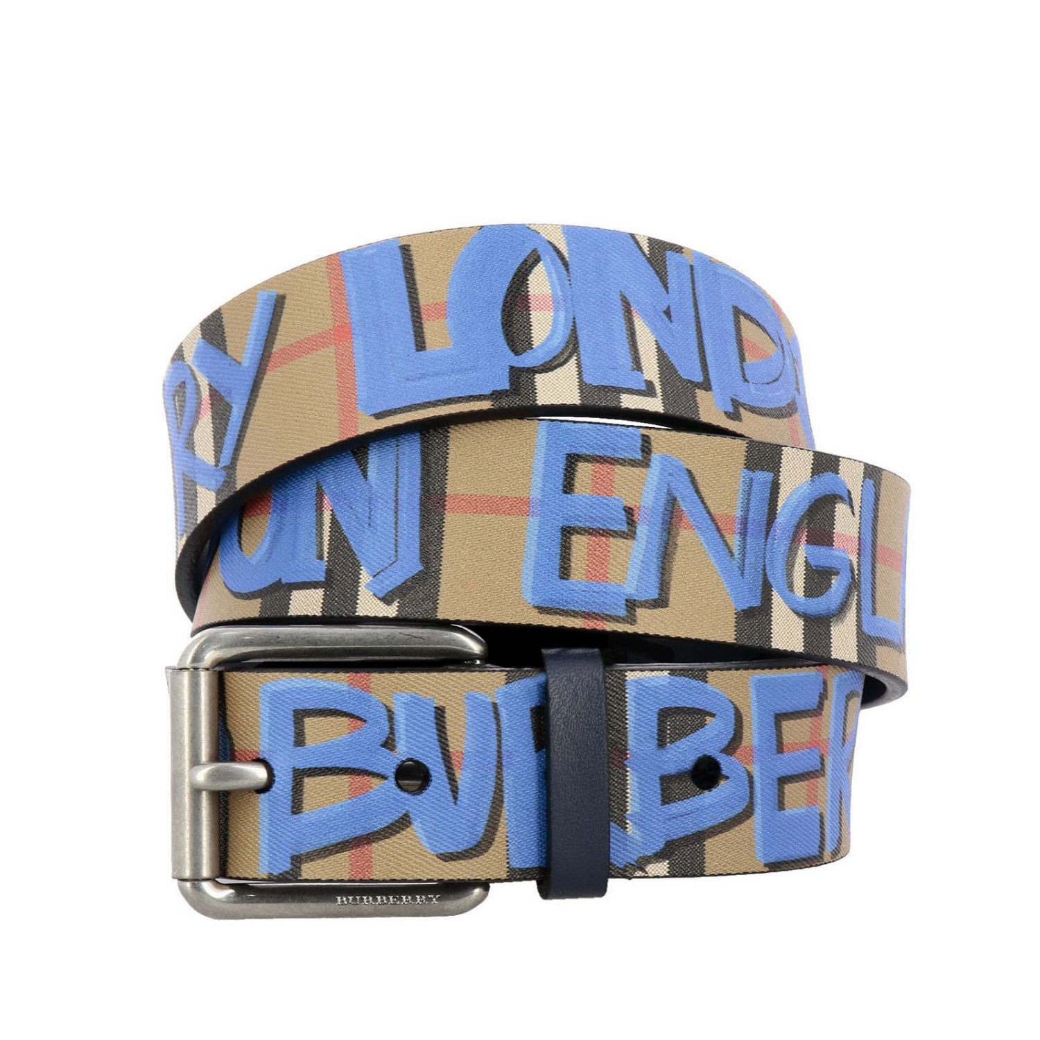 Burberry Outlet: Belt men | Belt Burberry Men Blue | Belt 4074157 GIGLIO.COM